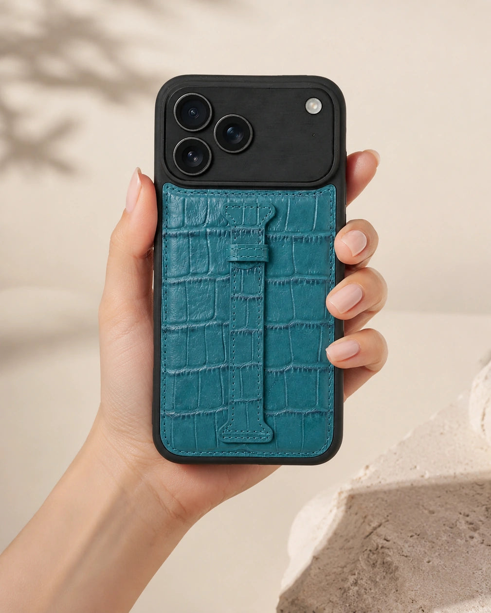 Kemerli iPhone Kılıfı | Yeşil Mat Croco