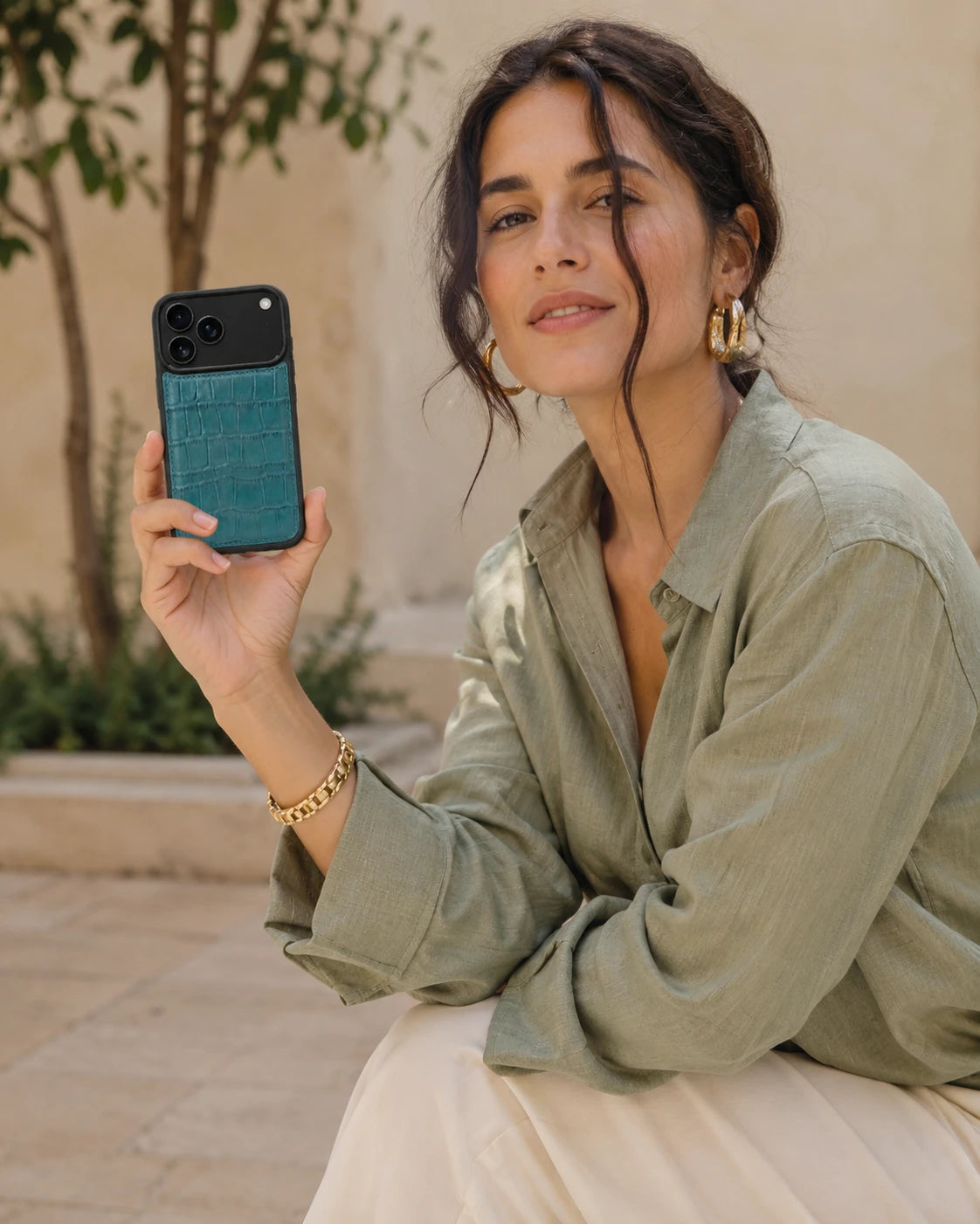 Premium iPhone Kılıfı | Yeşil Mat Croco
