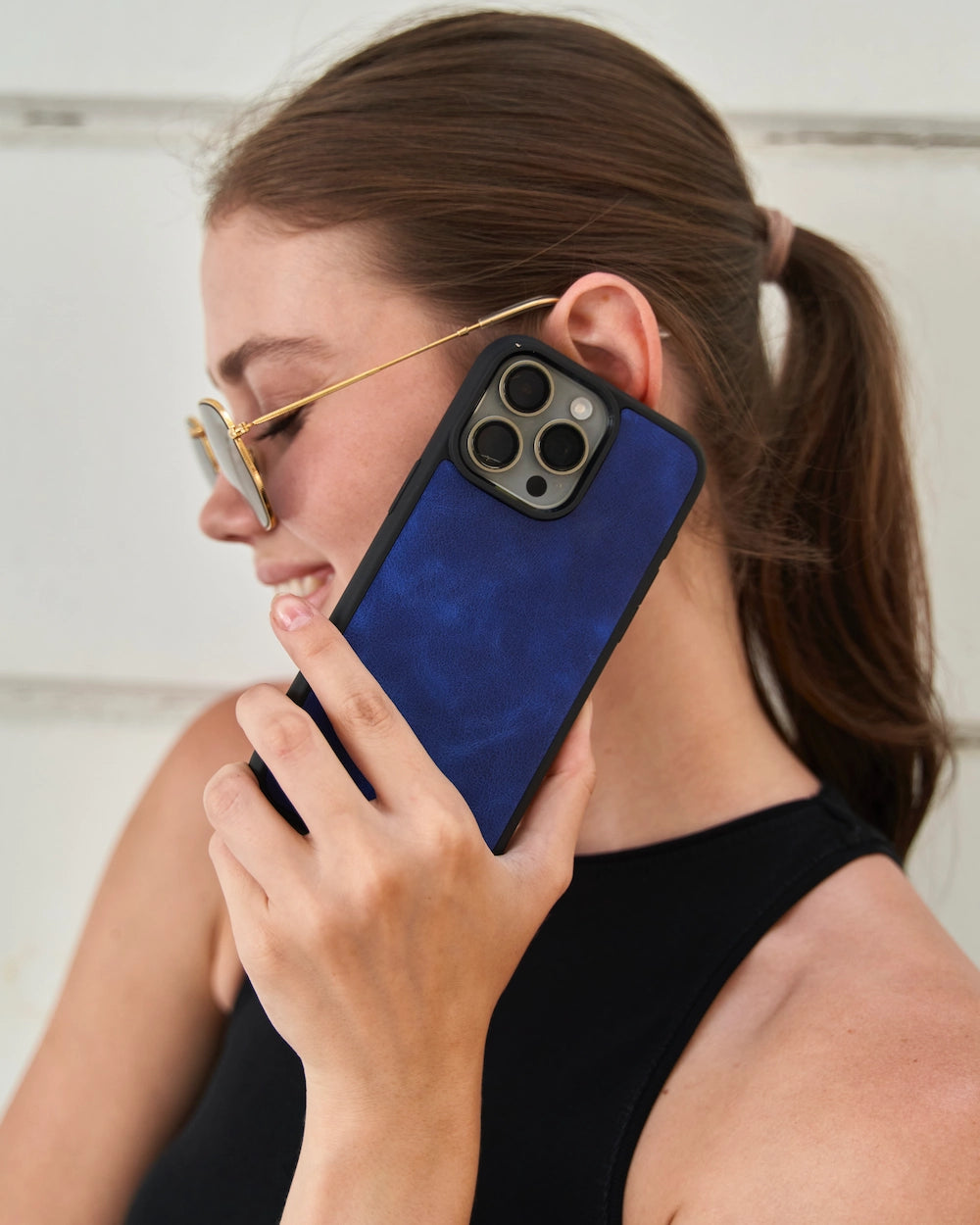 Crazy Deri iPhone Kılıfı | Mavi