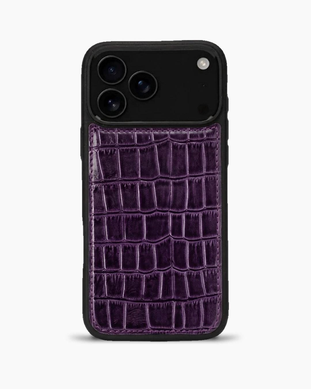 Premium iPhone Kılıfı | Mor Rugan Croco