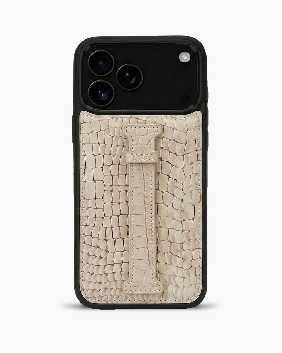 Kemerli iPhone Kılıfı | Natural Küçük Croco