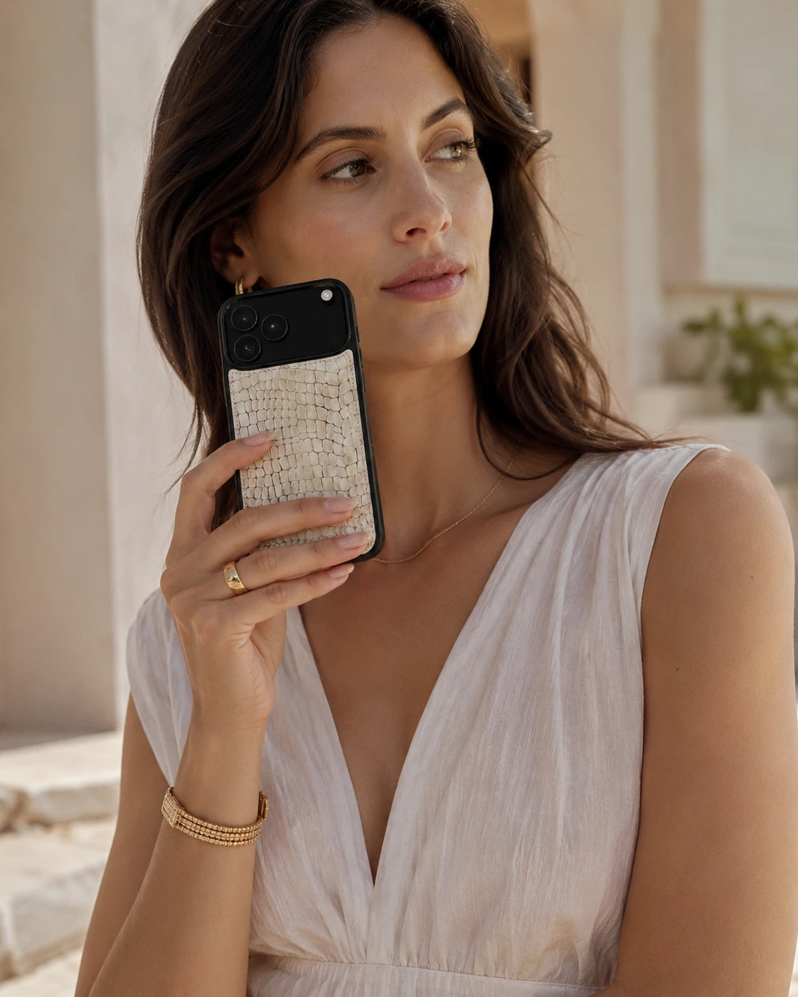 Premium iPhone Kılıfı | Natural Küçük Croco