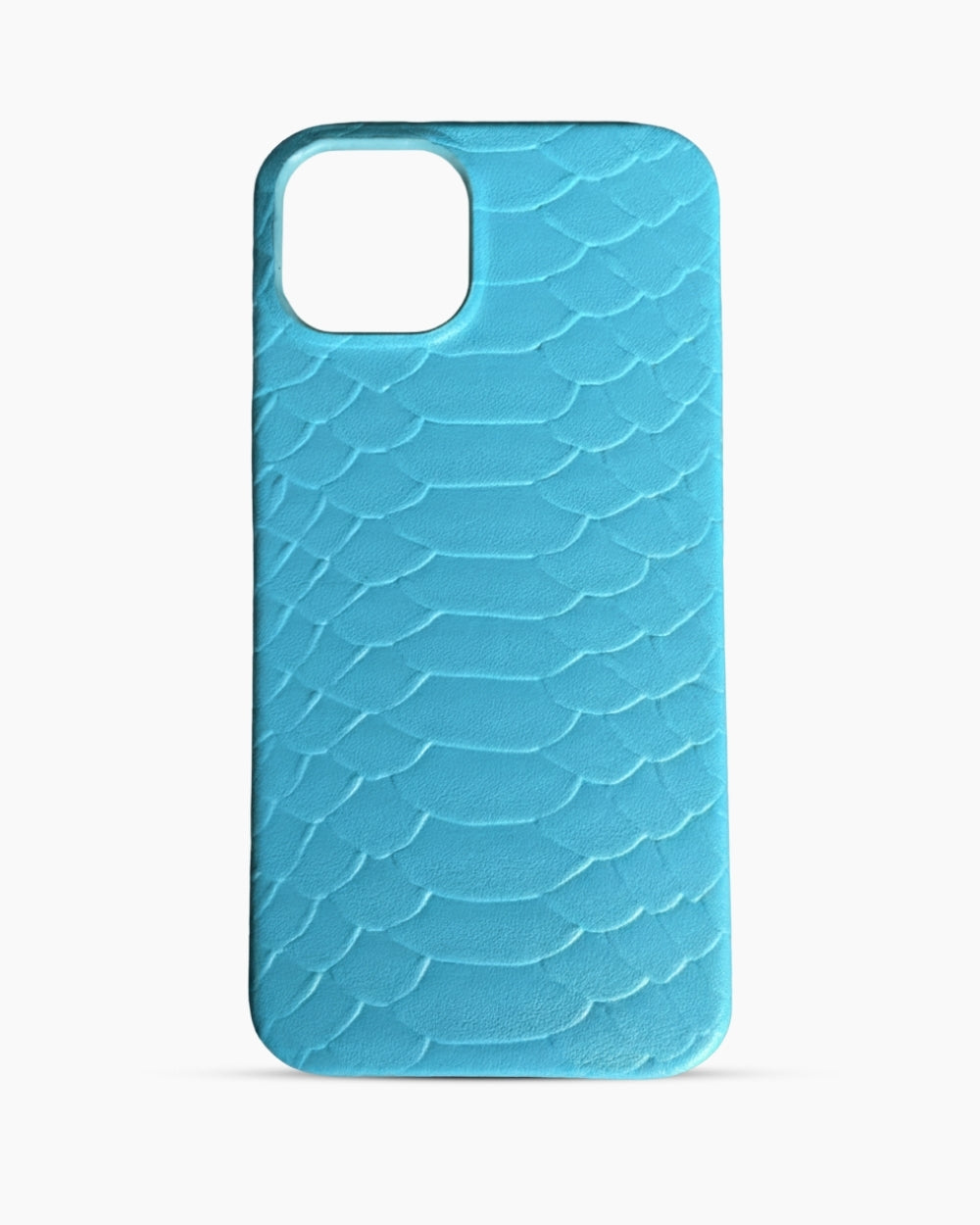Piton Serisi Deri iPhone Kılıfı | Bebek Mavi
