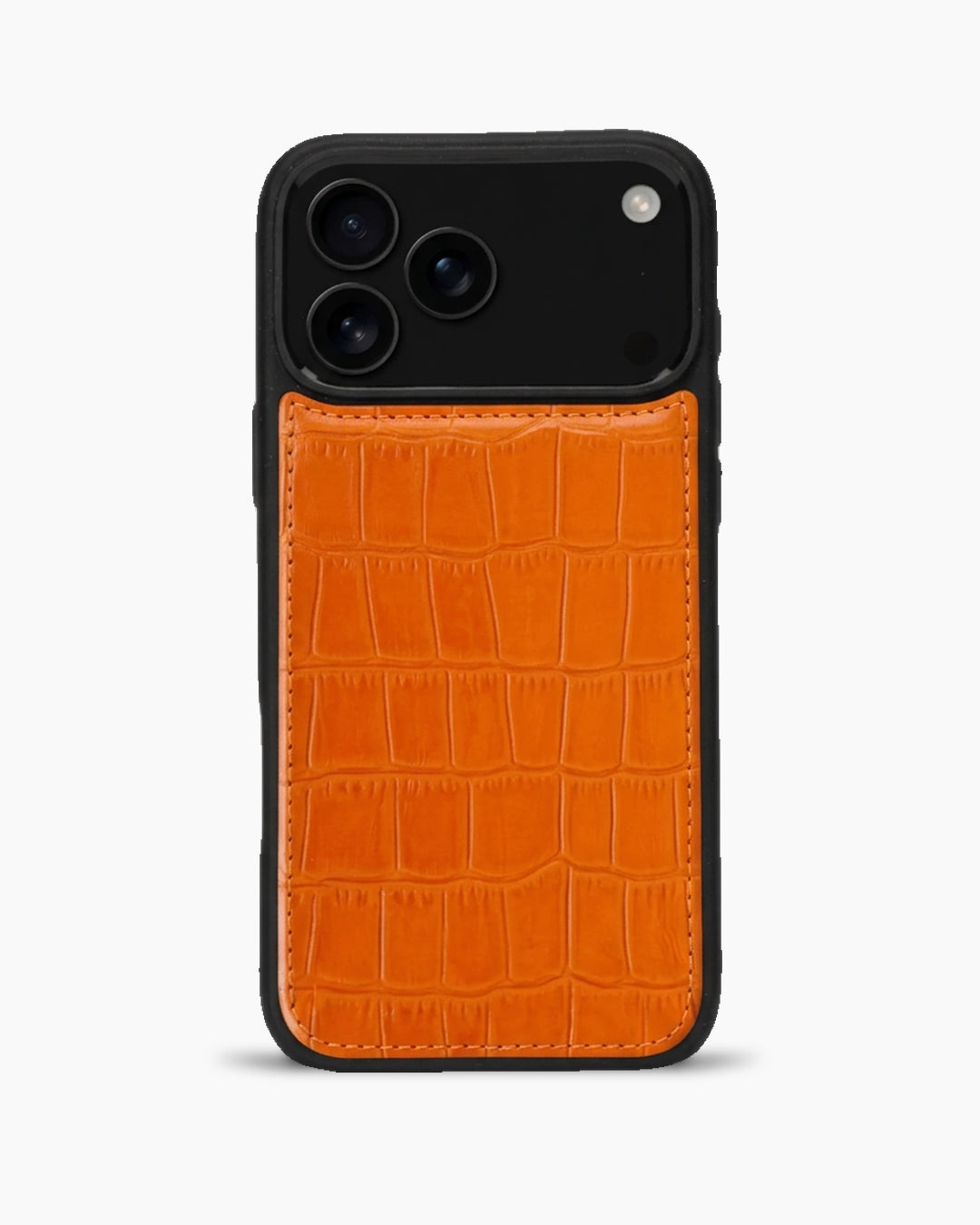 Premium iPhone Kılıfı | Turuncu Rugan Croco