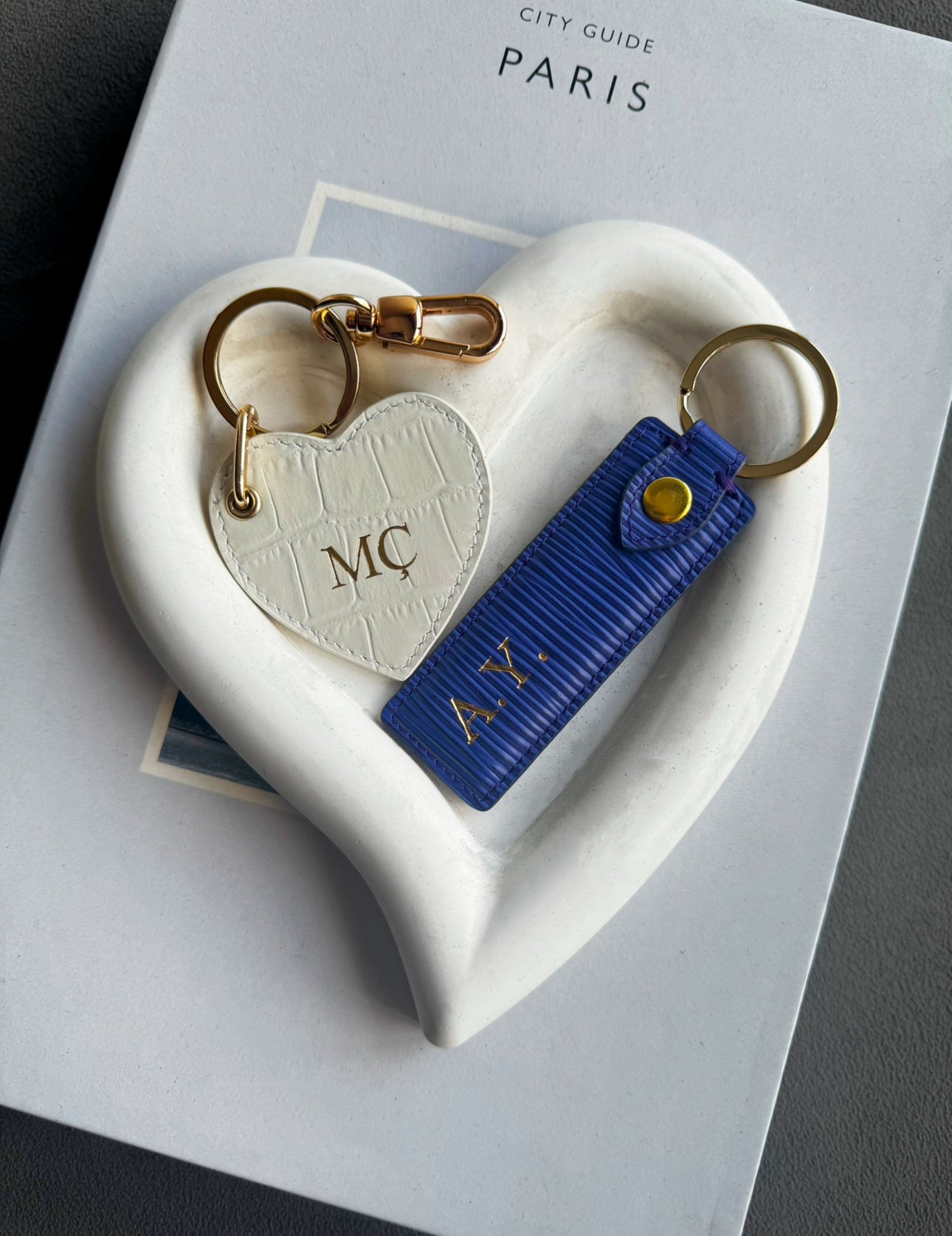 Anahtarlık Seti | Mor Epi ve Beyaz Croco