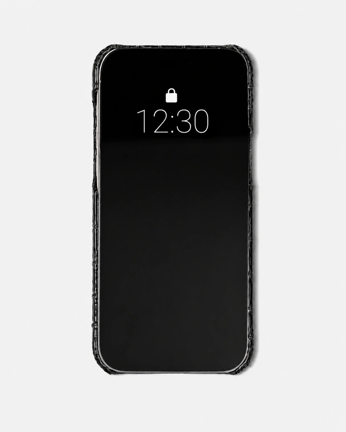 Siyah Rugan Croco Deri iPhone Kılıfı