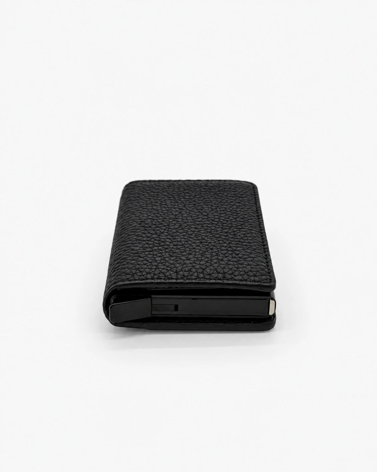 Troya Smart Slim Mekanizmalı Deri Kartlık | Siyah Togo