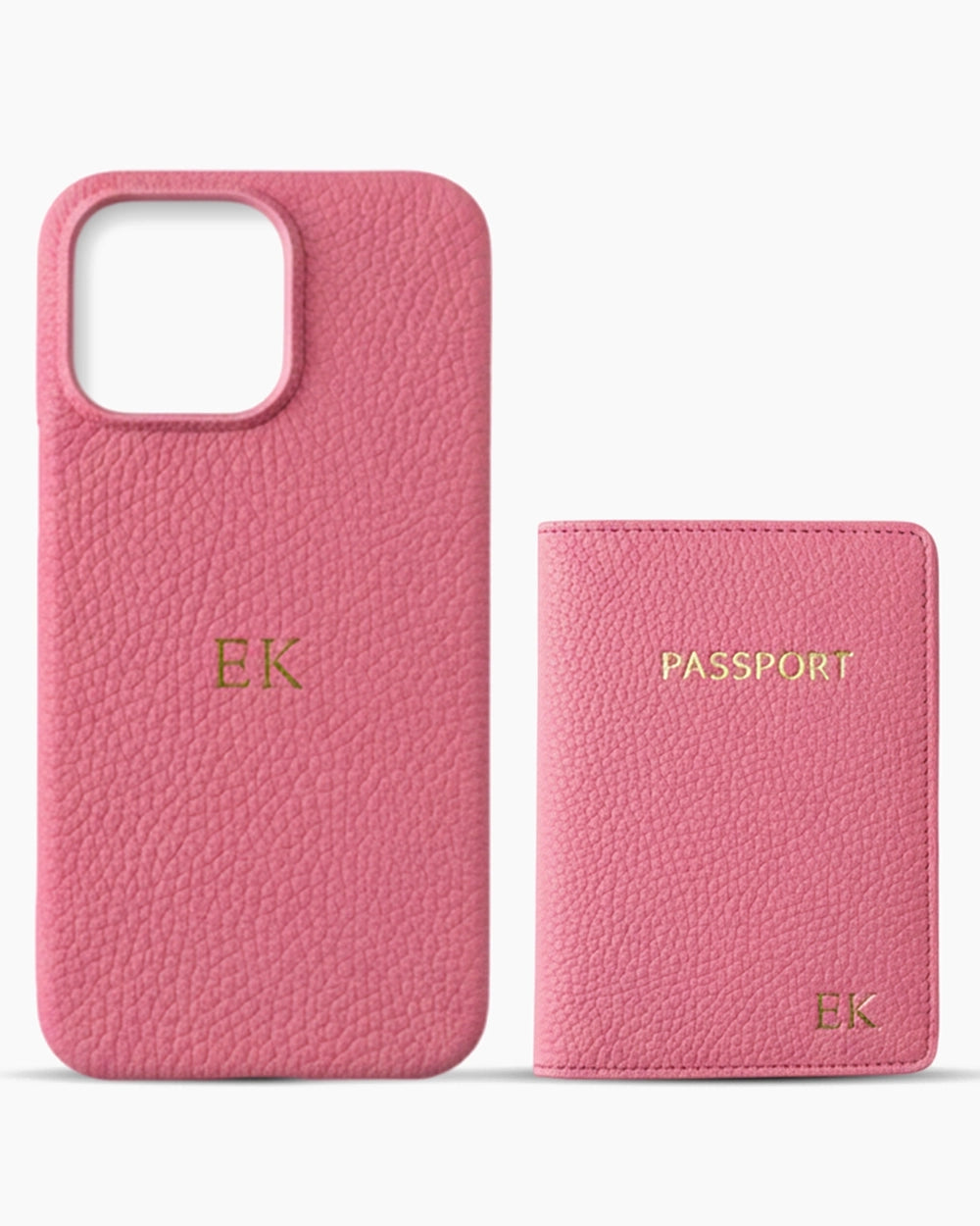 iPhone Kılıfı ve Pasaport Kılıfı Seti | Şeker Pembe Togo