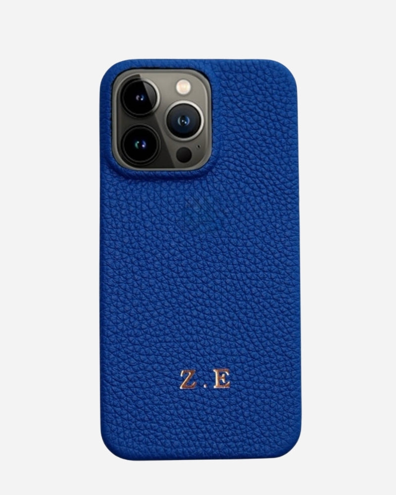 Deri iPhone Kılıfı - Koyu Mavi Togo