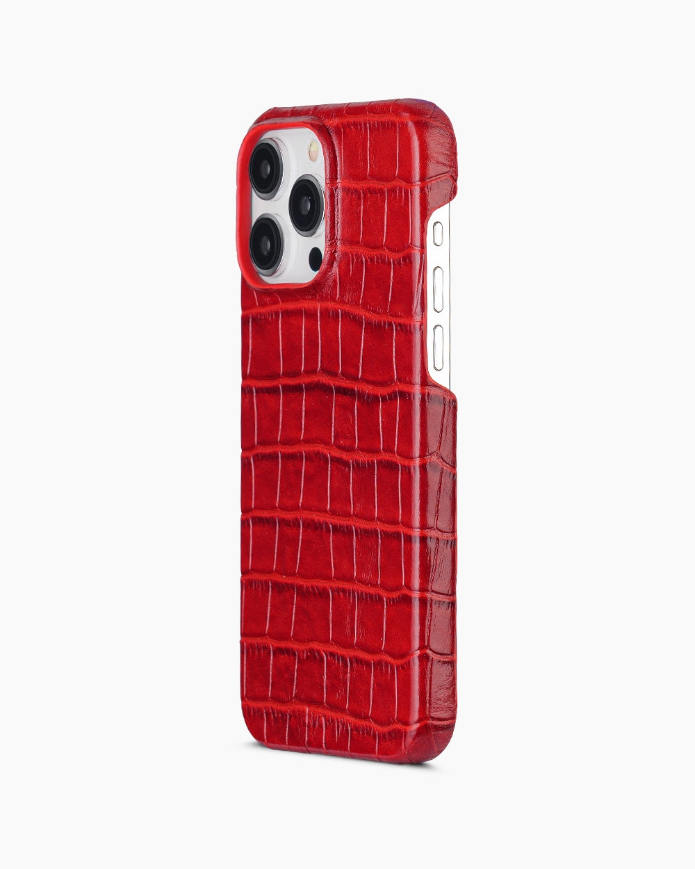 Kırmızı Rugan Croco Deri iPhone Kılıfı