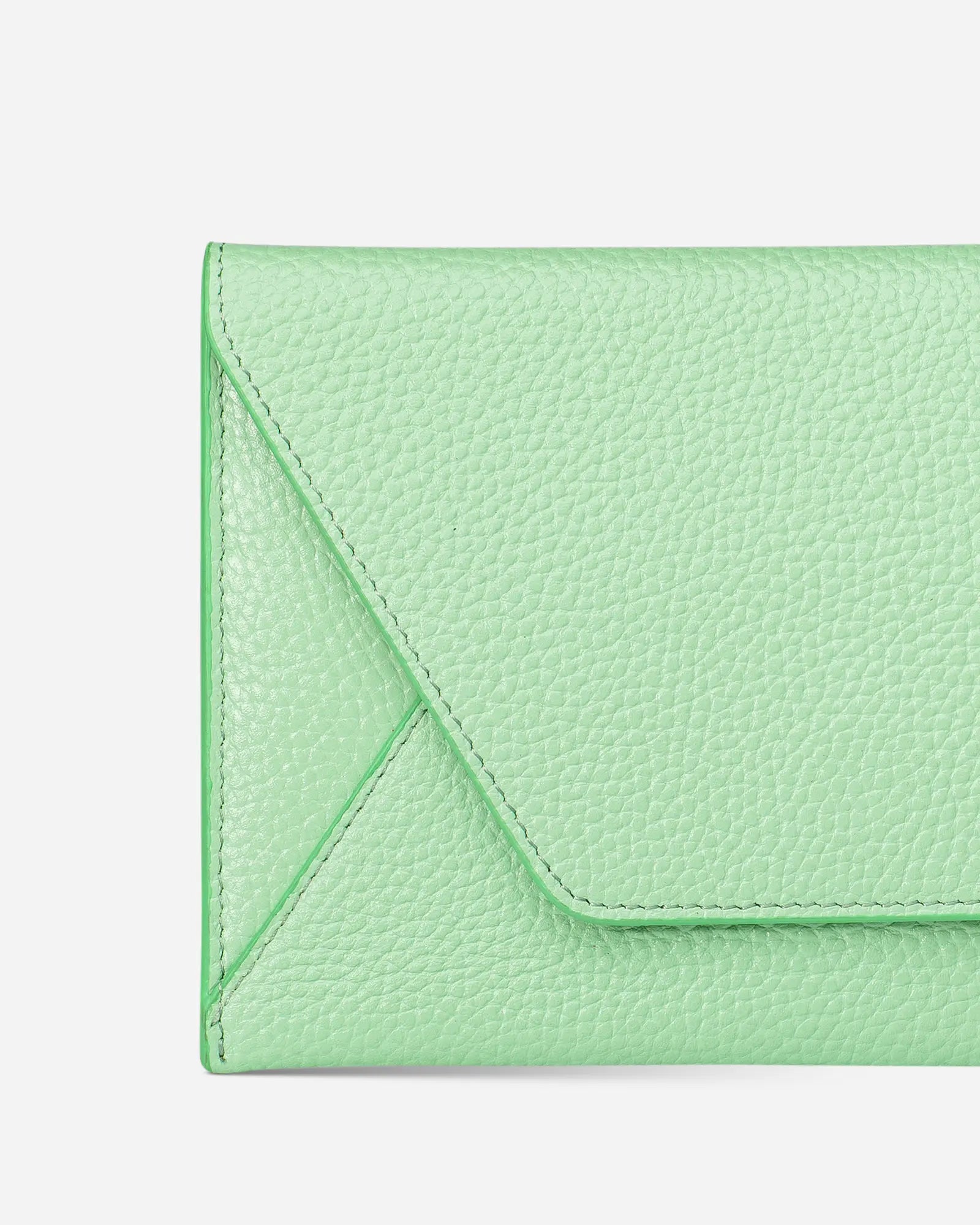 Deri Zarf Cüzdan Açık Yeşil Flotur