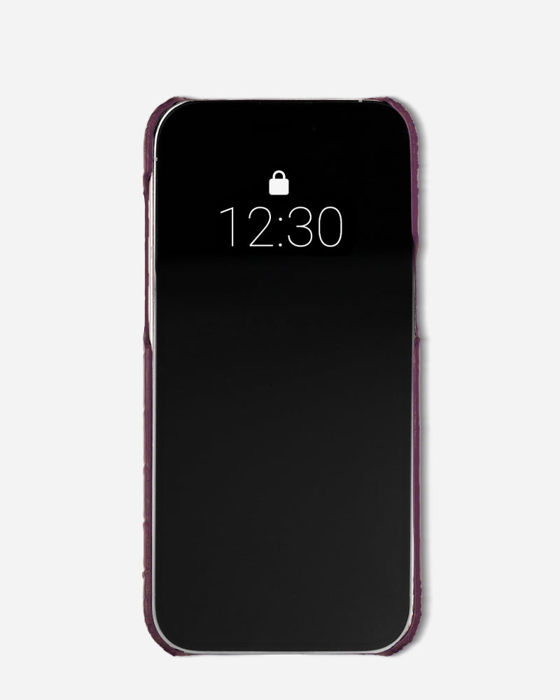 Mürdüm Croco Deri iPhone Kılıfı