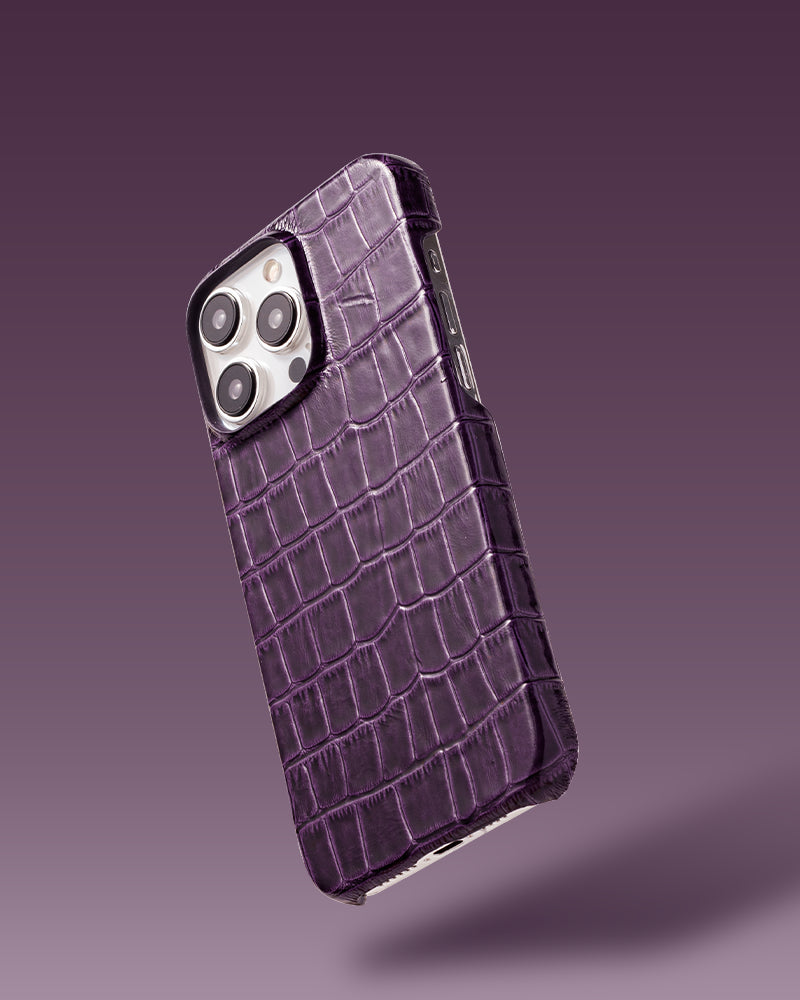Mor Rugan Croco Deri iPhone Kılıfı