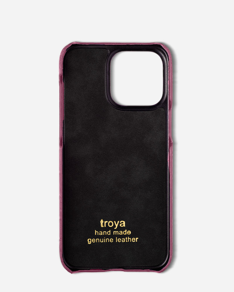 Fuşya Croco Deri iPhone Kılıfı