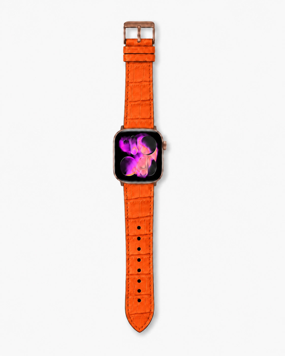 Apple Watch Deri Kordon | Turuncu Mat Croco