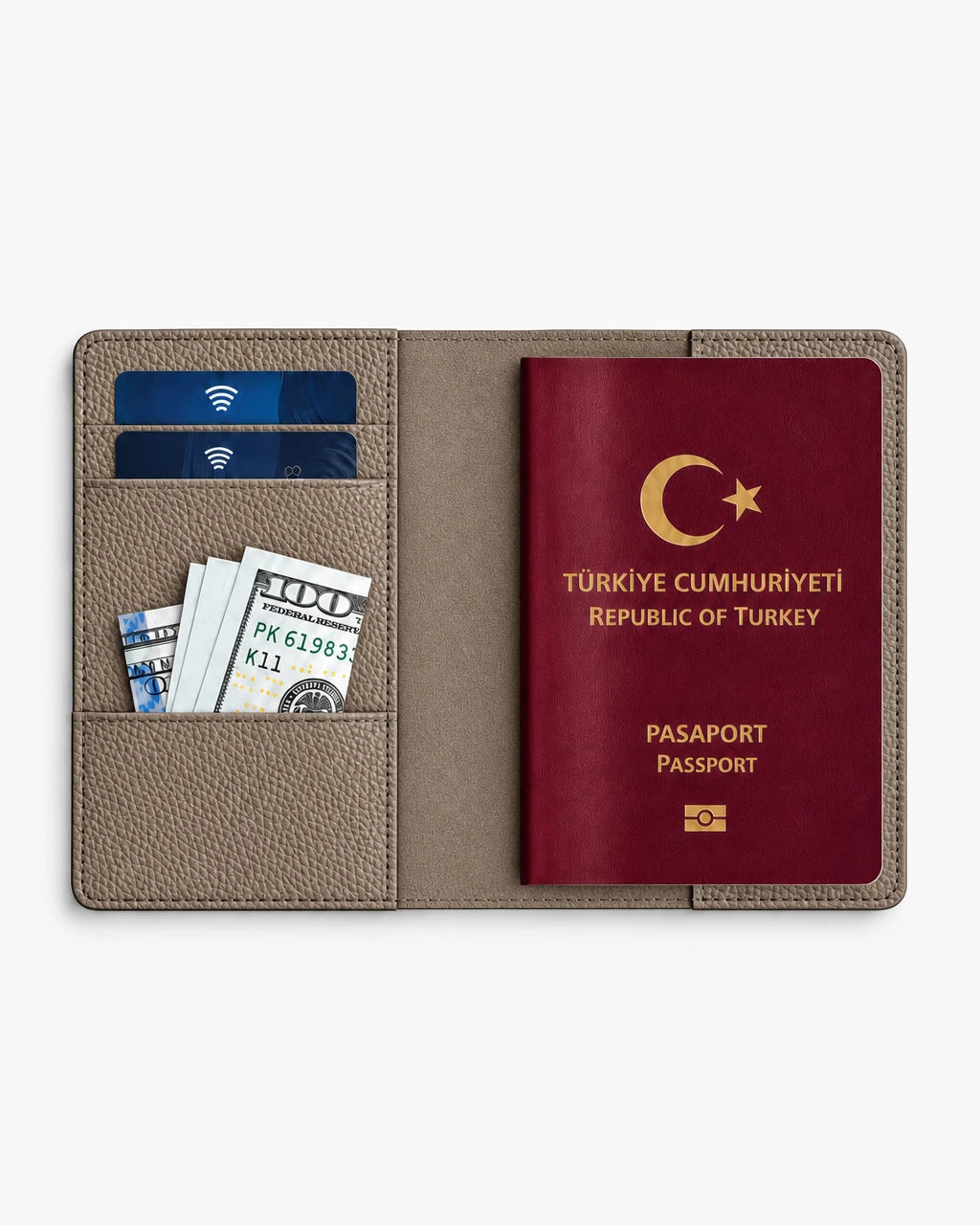 Vizon Parlak Togo deri pasaport kılıfı - görsel 4