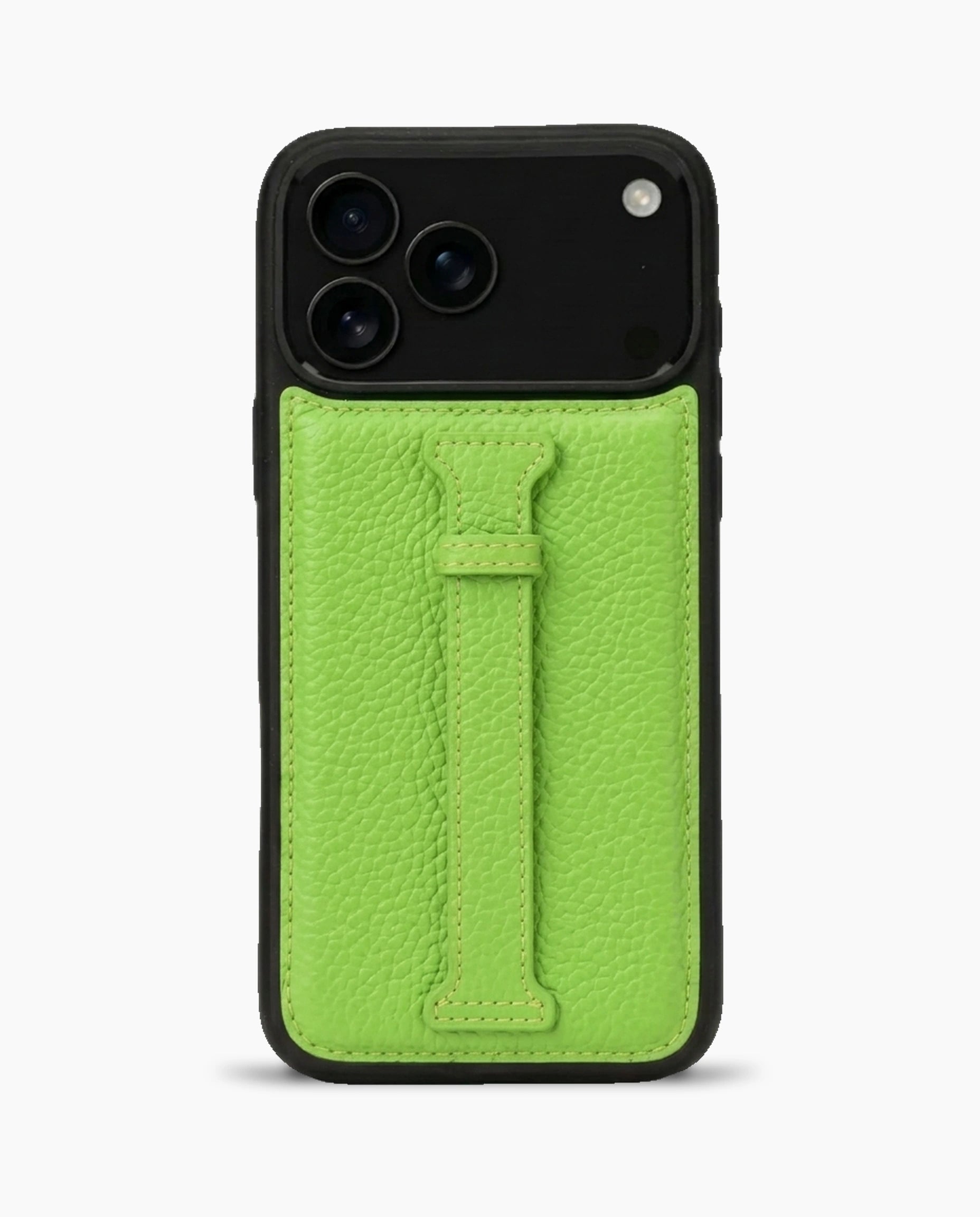 Kemerli Deri iPhone Kılıfı | Yeşil Togo
