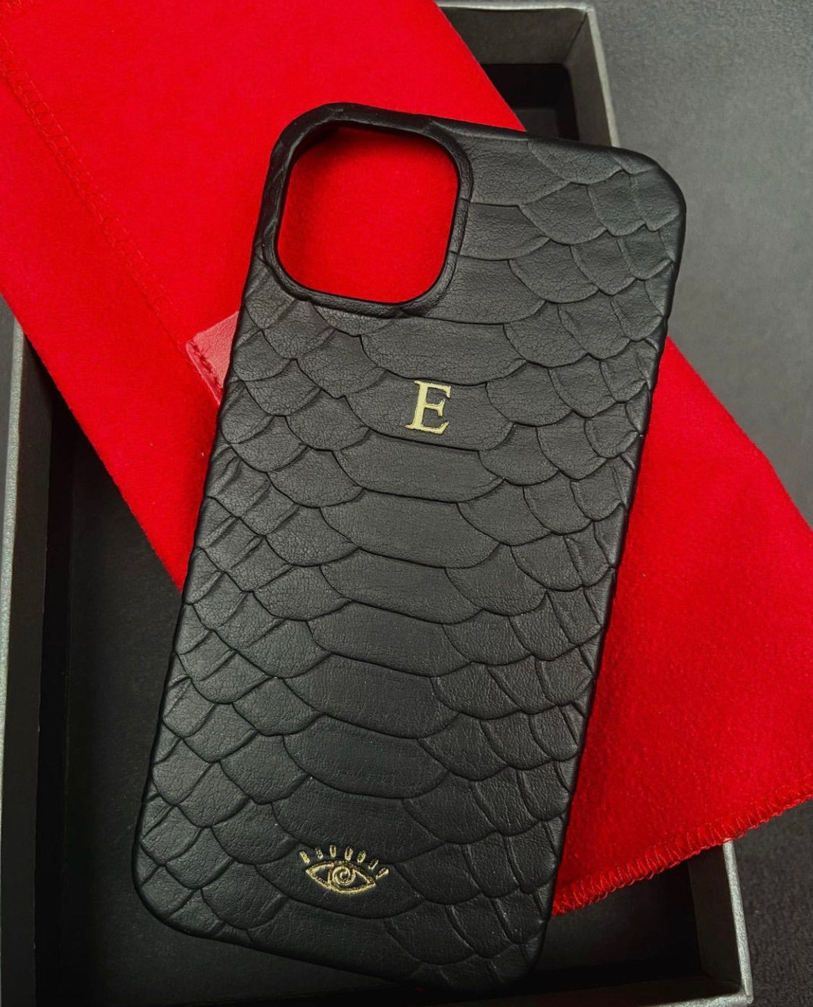 iPhone Kılıfı ve Kartlık Seti | Siyah Piton Serisi