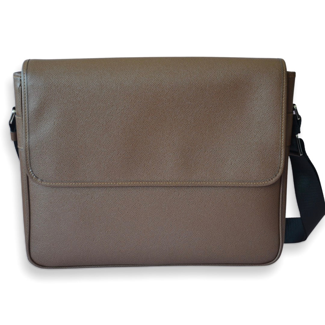 Deri Askılı Erkek Çantası-Taba