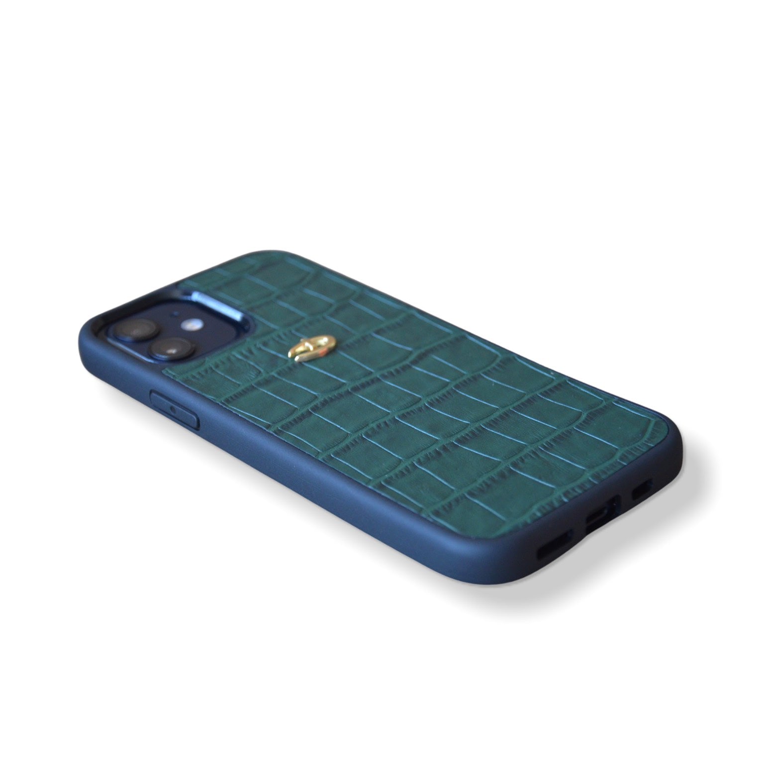 Yeşil Mat Croco Deri iPhone Kılıfı