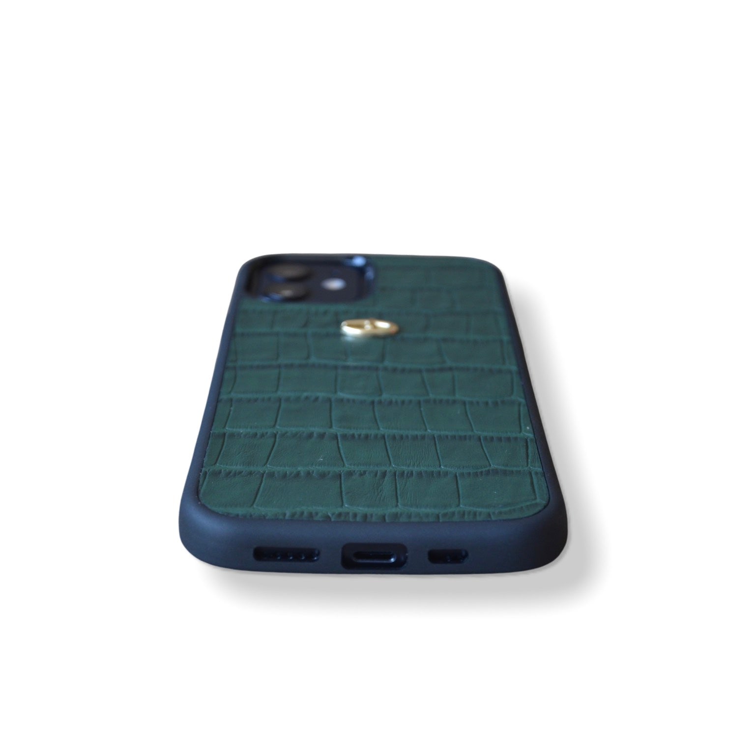 Yeşil Mat Croco Deri iPhone Kılıfı