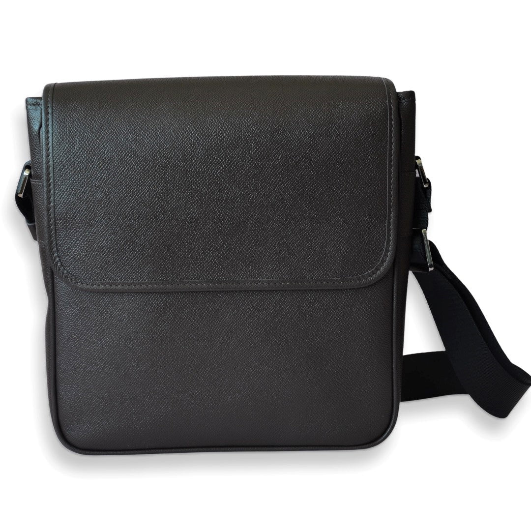 Deri Askılı Erkek Çantası-Kahve