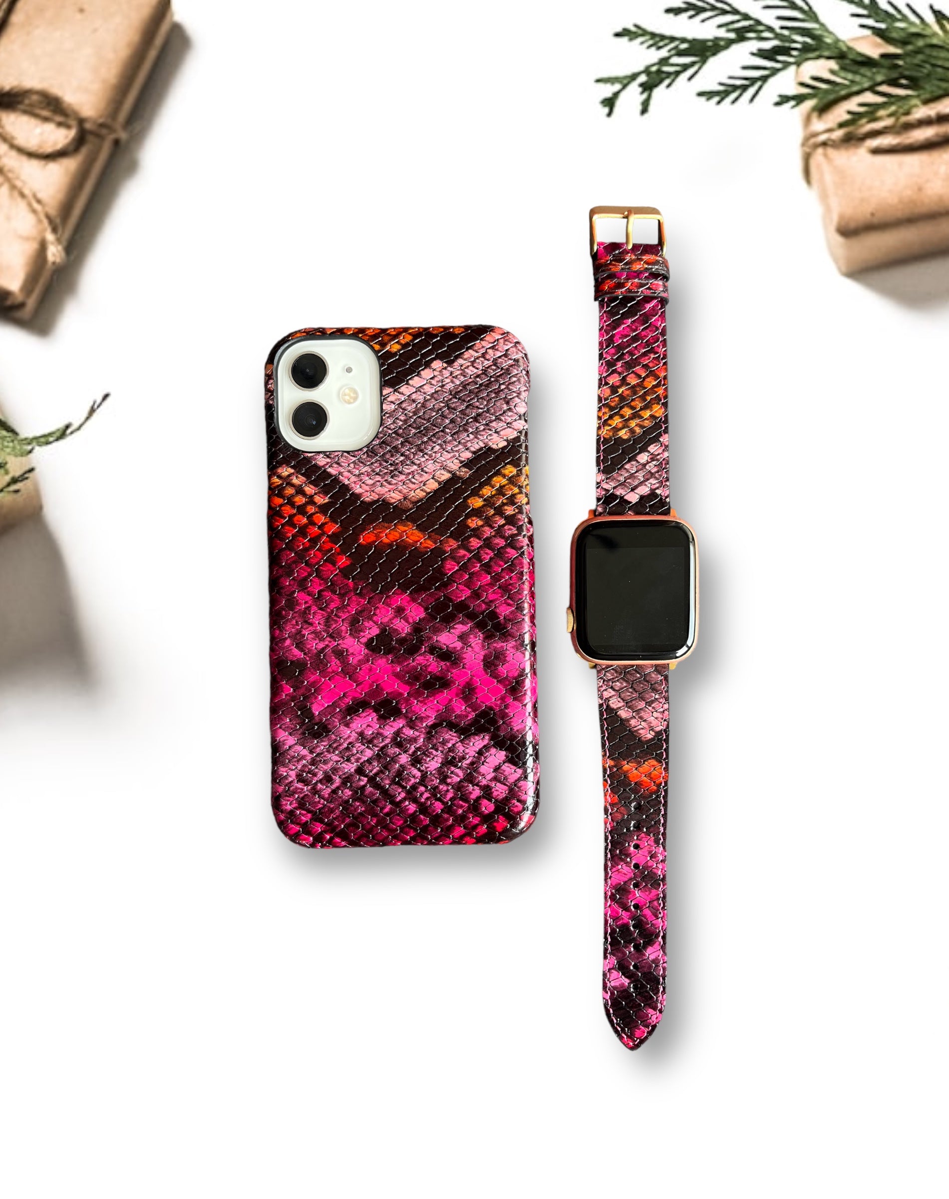 Piton 102 serisi telefon kılıfı ve apple watch kordon seti