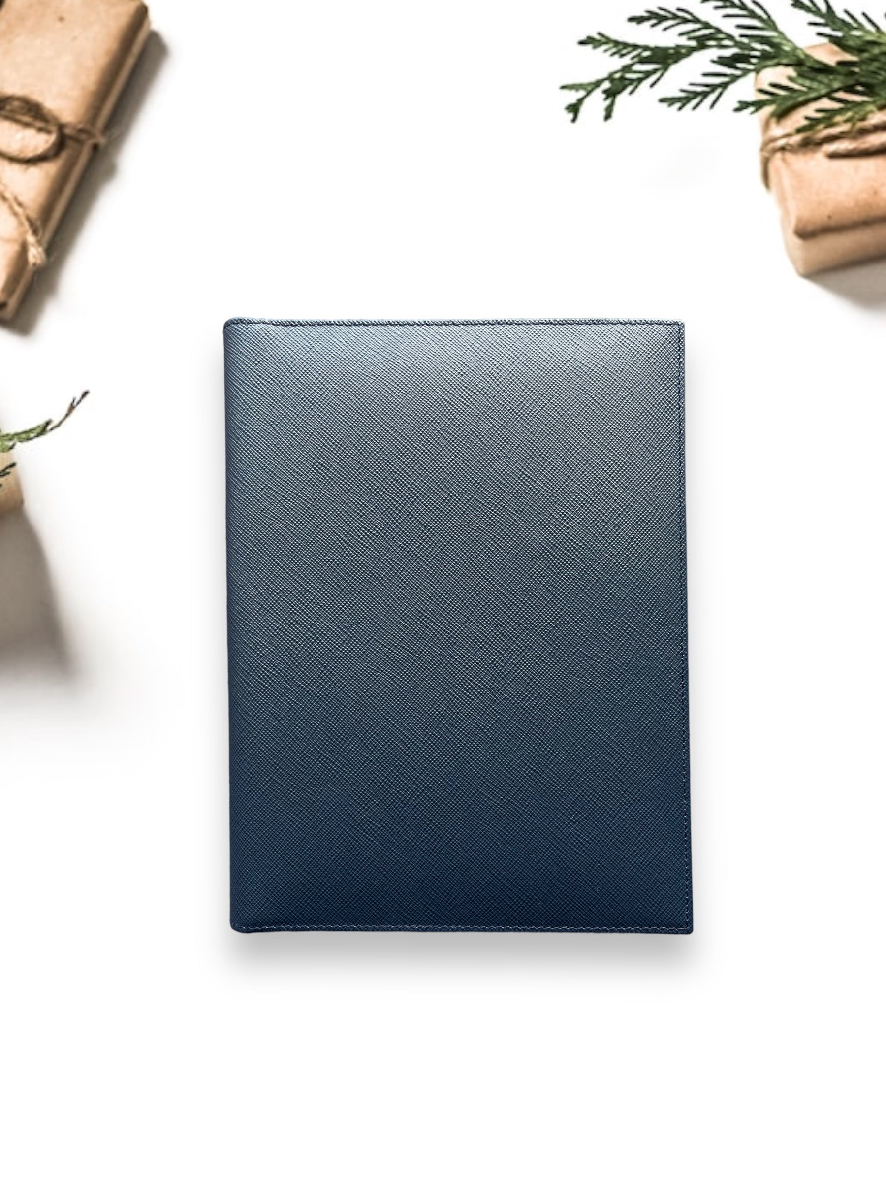 Deri Bloknot-Saffiano Lacivert