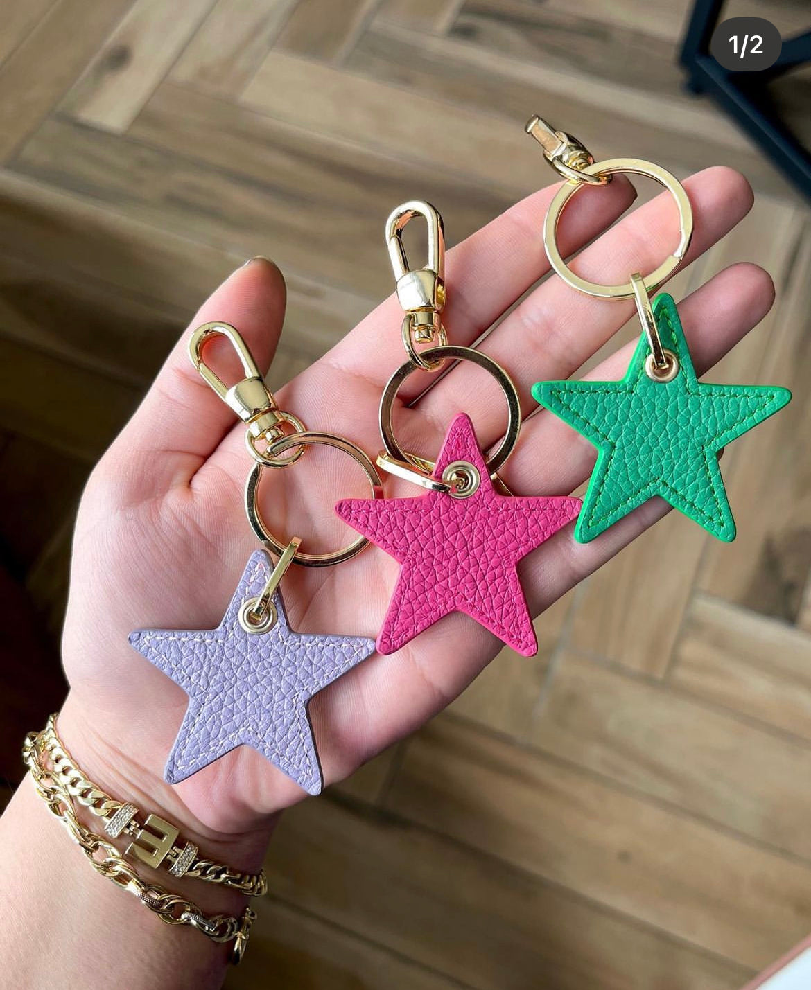 Yıldız Anahtarlık - Su Yılanı Bej