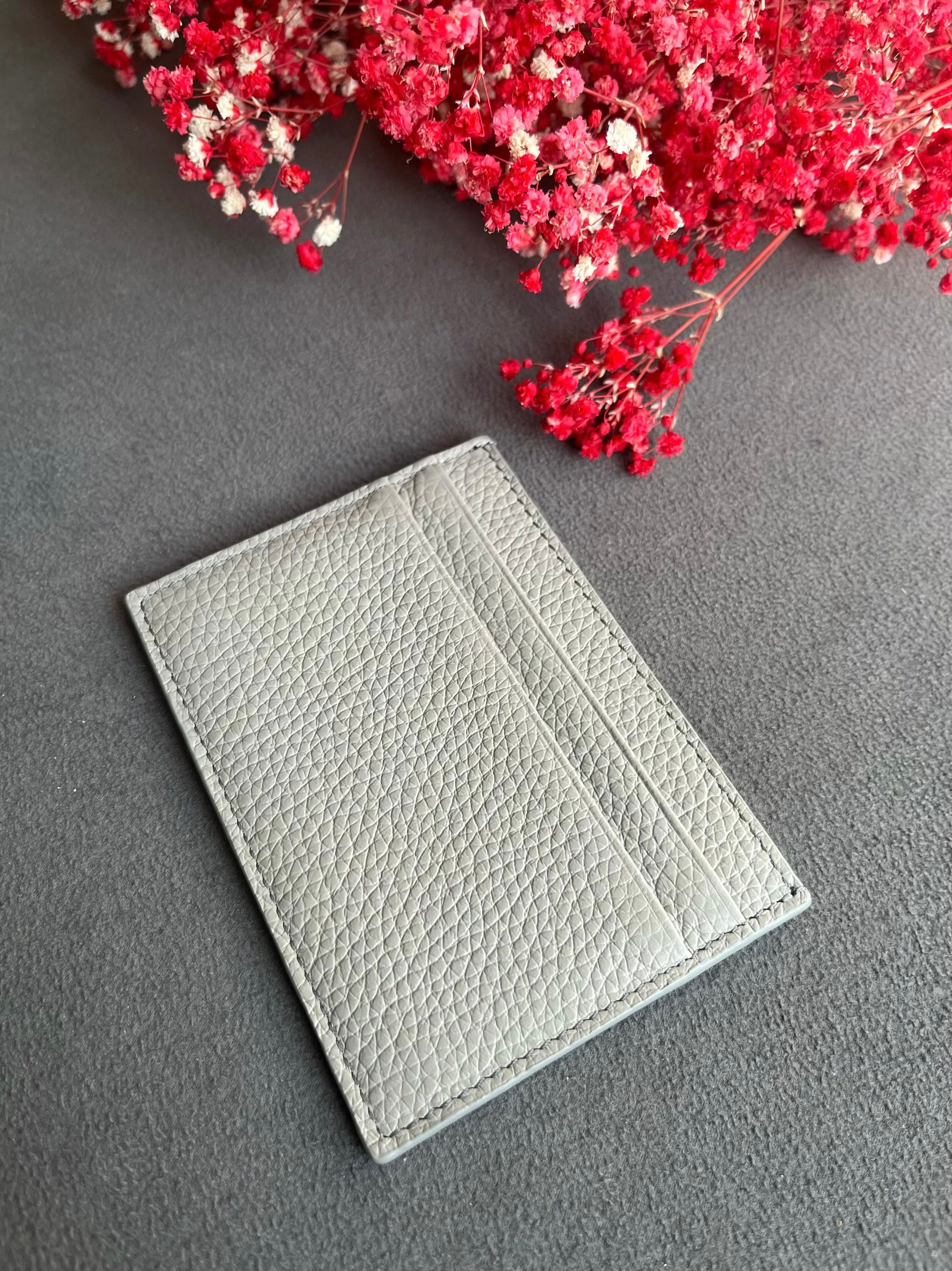 Deri Kredi Kartlık -Gri