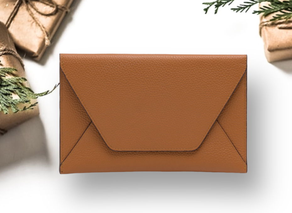 Deri Zarf Cüzdan Flotur Taba