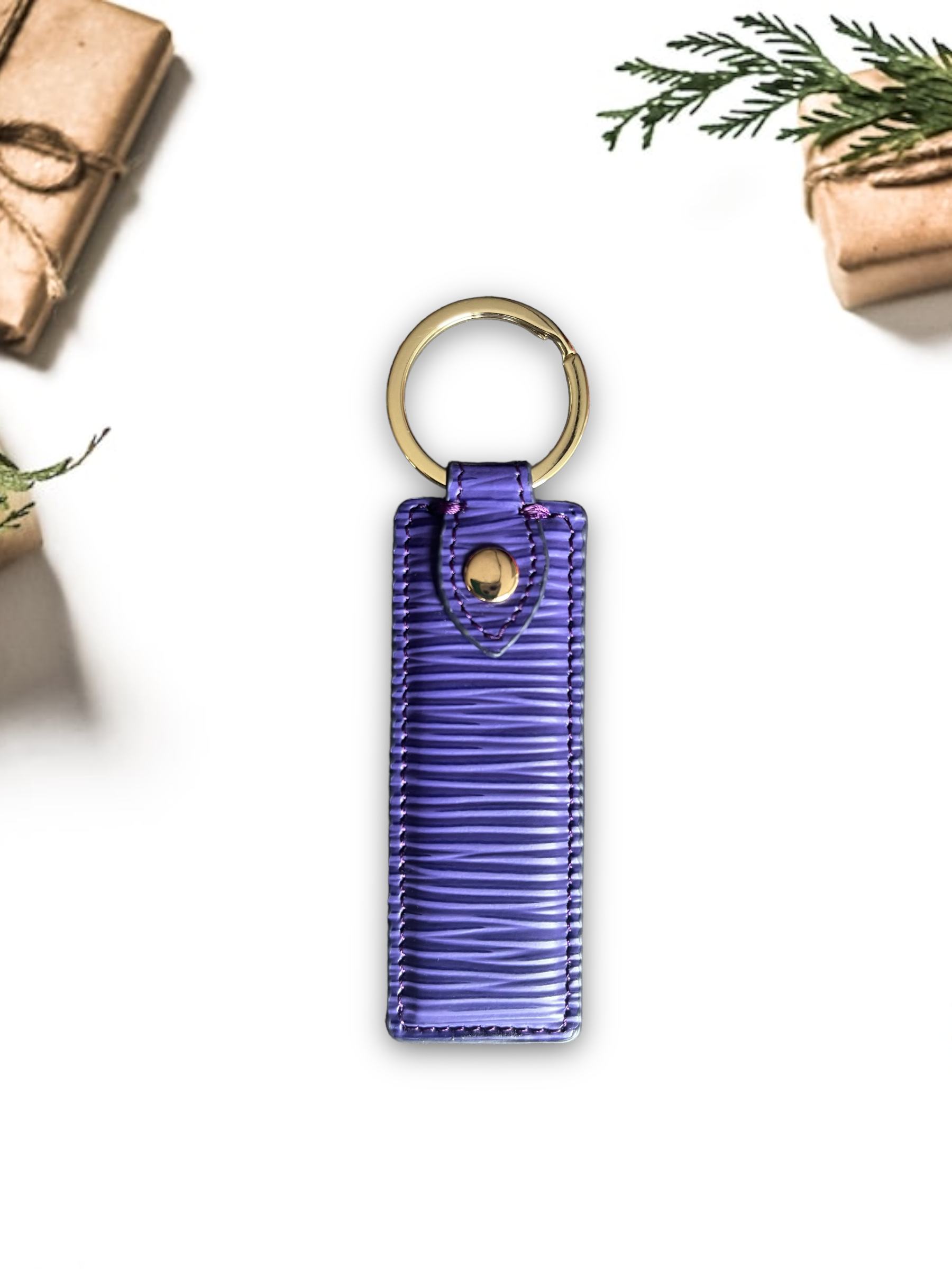 Deri Anahtarlık-Mor Epi