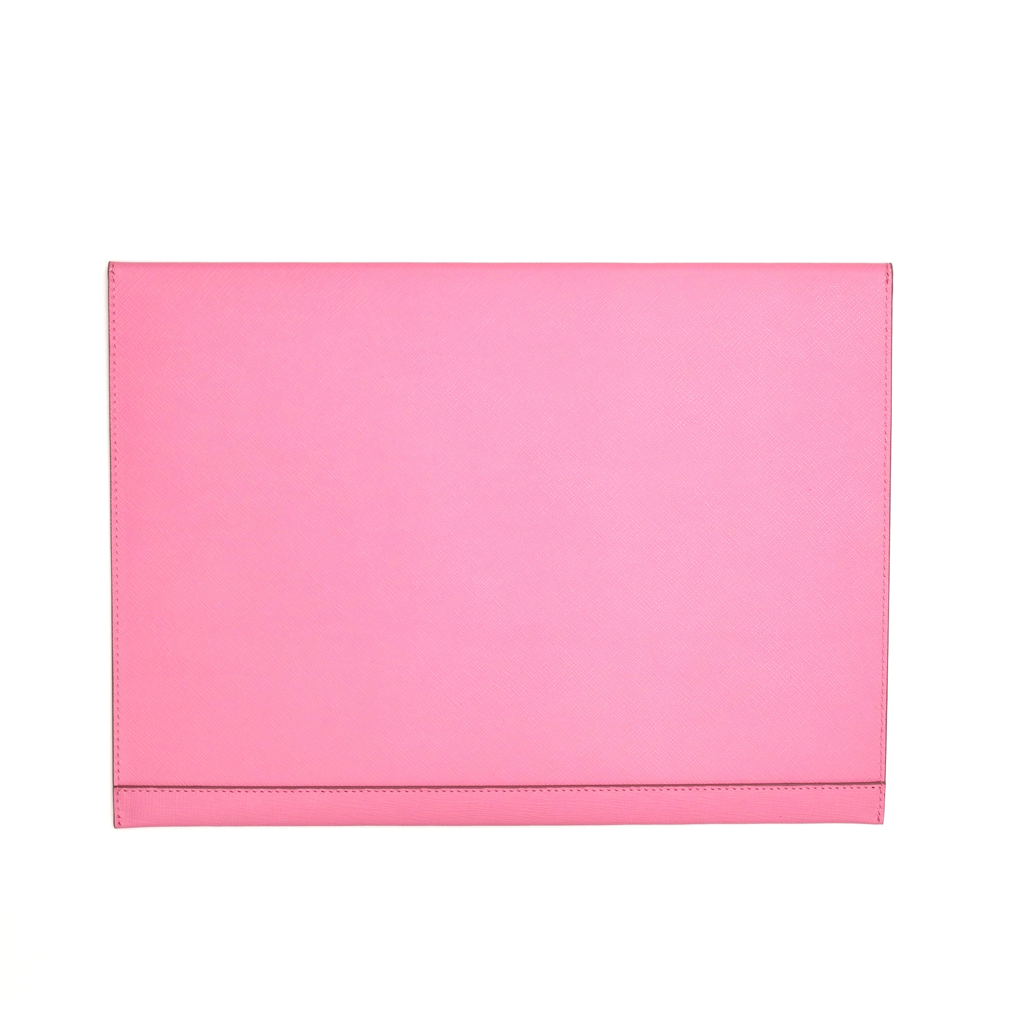 Saffiano Deri MacBook Kılıfı Şeker Pembe