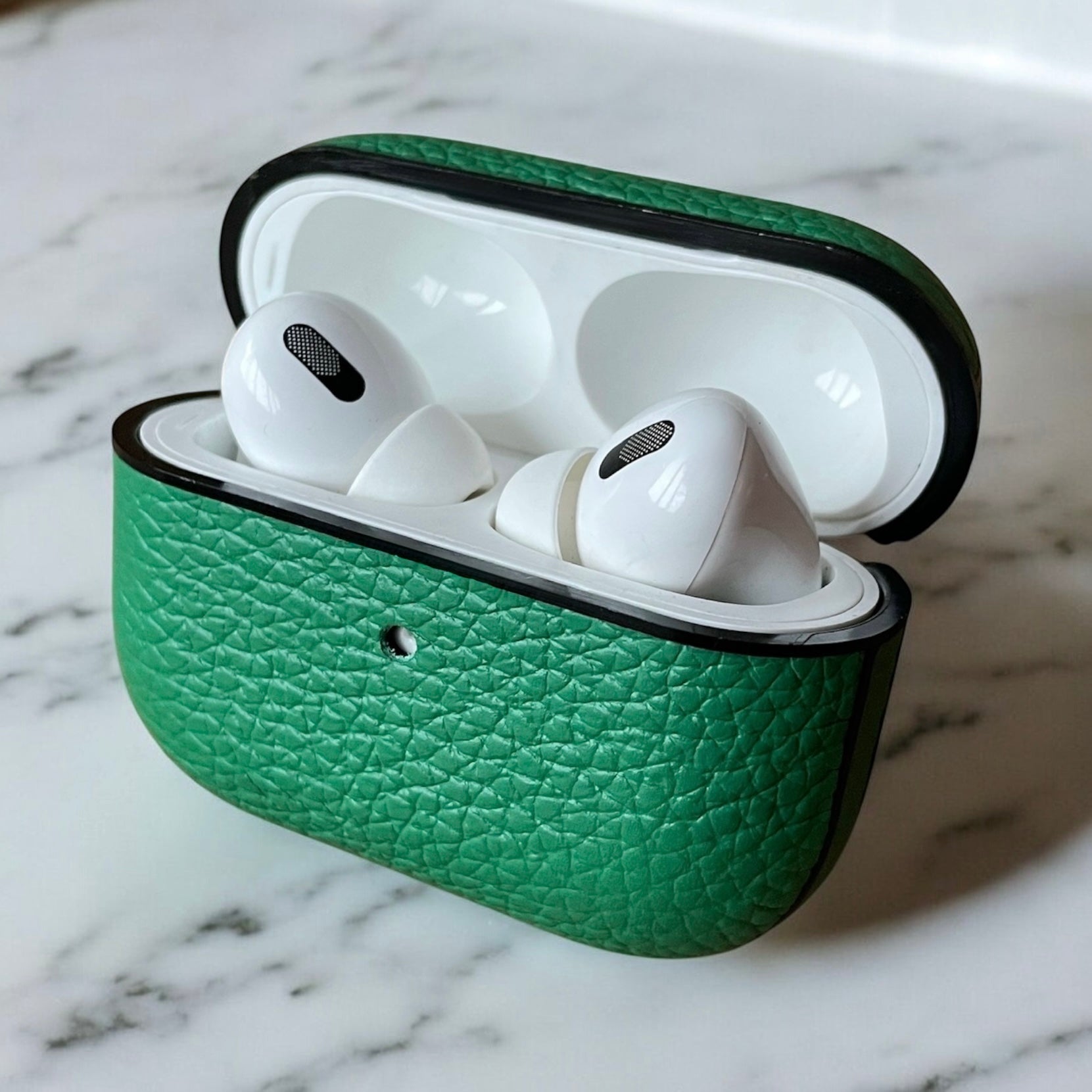 Deri Airpods Kılıfı - Togo Yeşil