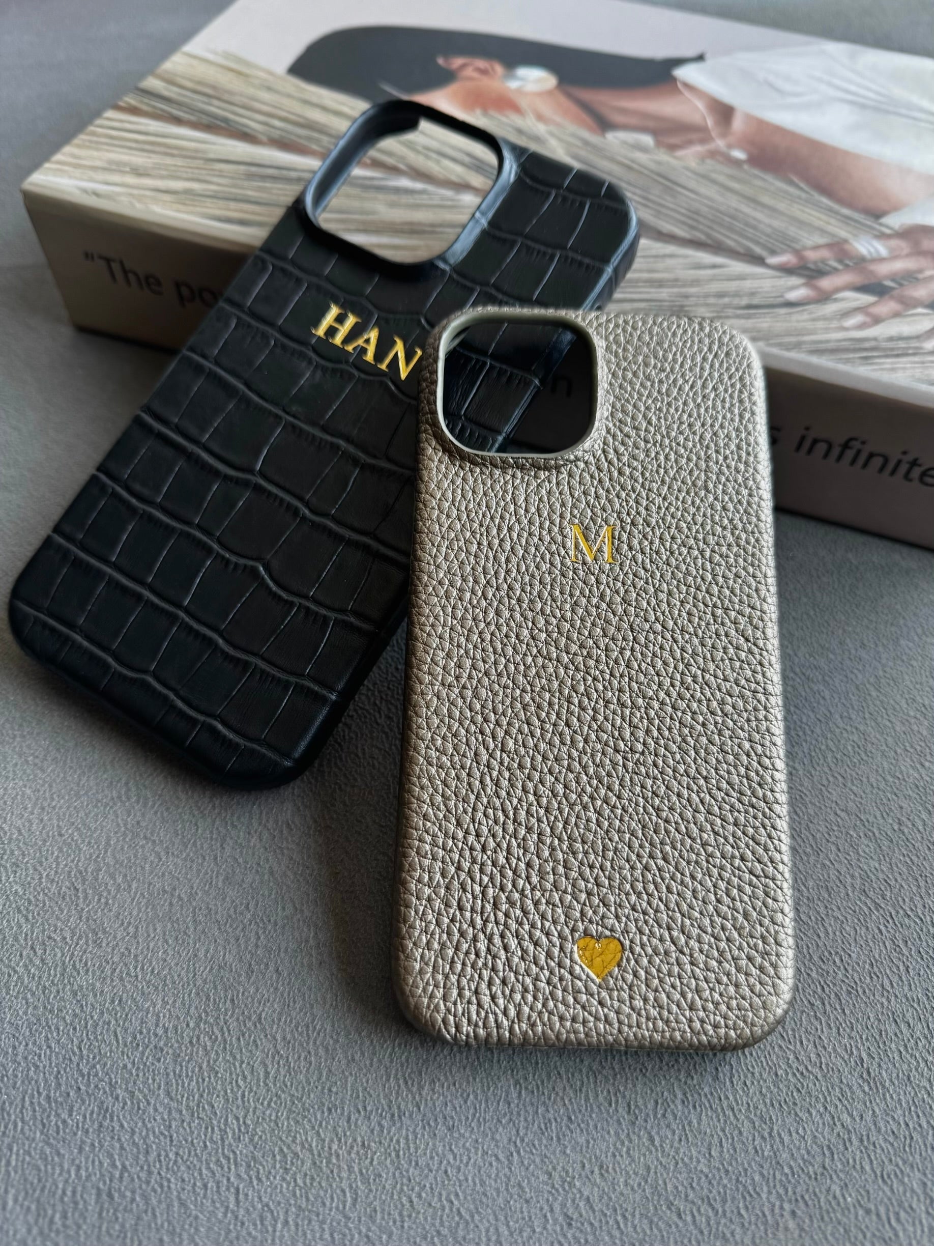 Siyah Croco Mat Deri iPhone Kılıfı
