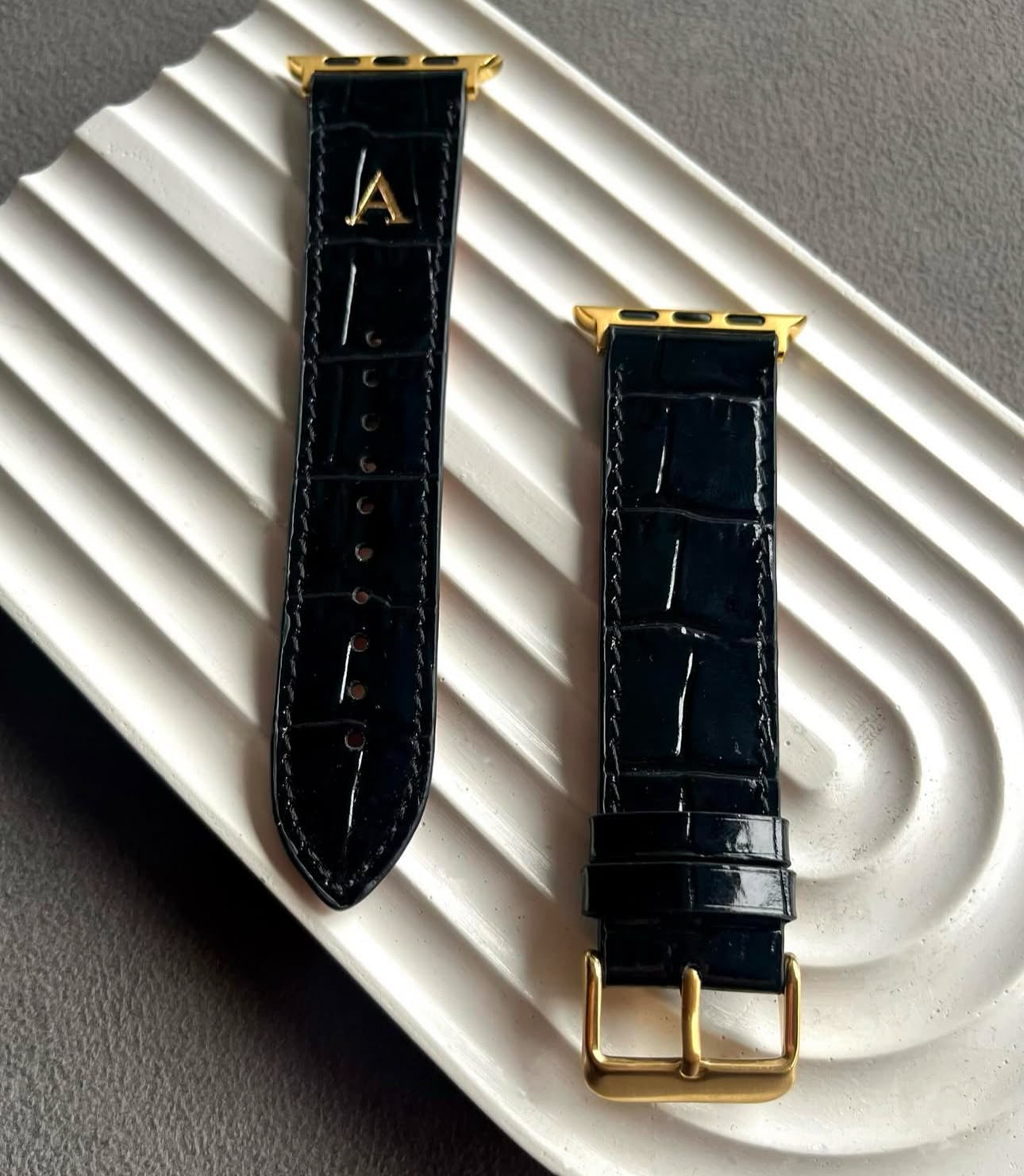 Apple Watch Siyah rugan croco