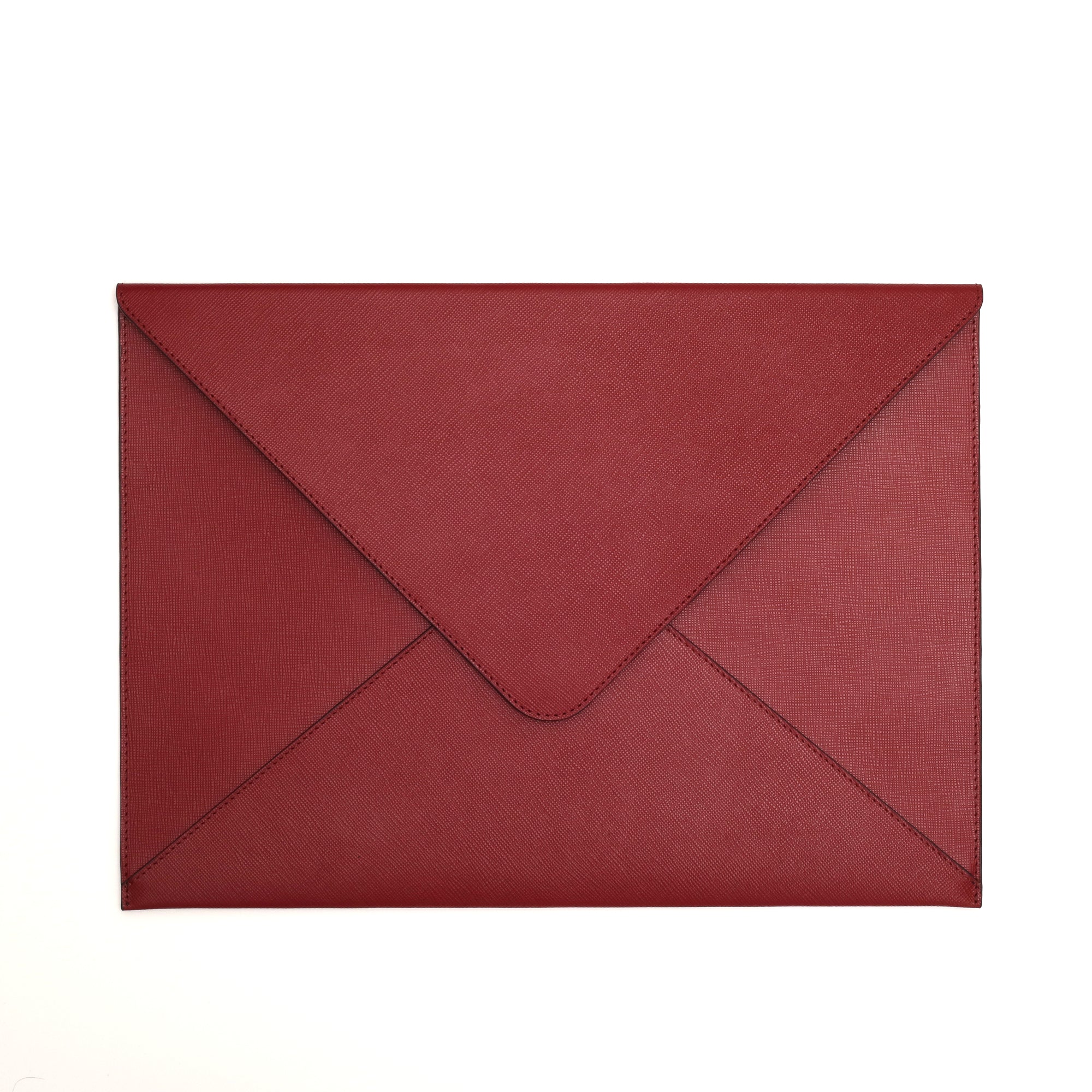 Saffiano Deri MacBook Kılıfı Bordo
