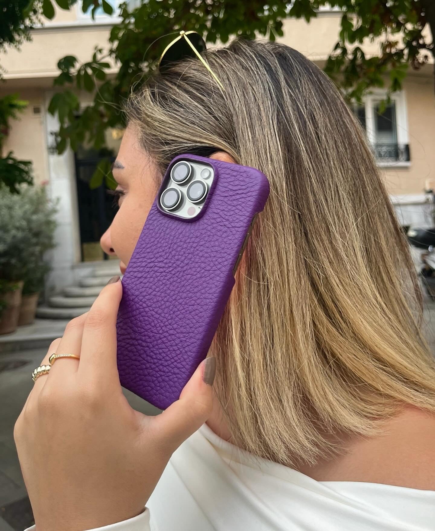 Togo Deri Telefon Kılıfı-Mor