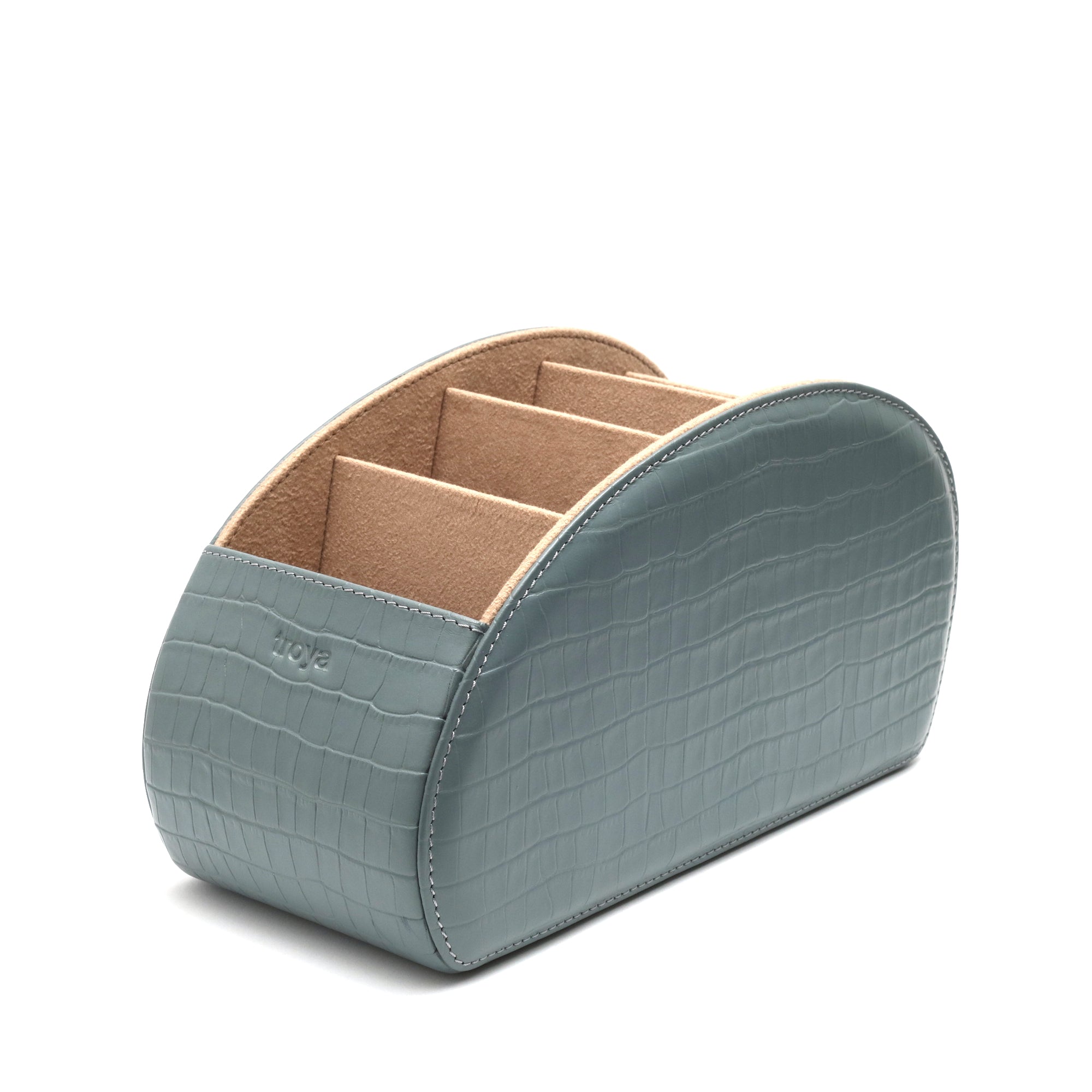 Gri Croco Masaüstü Deri Organizer