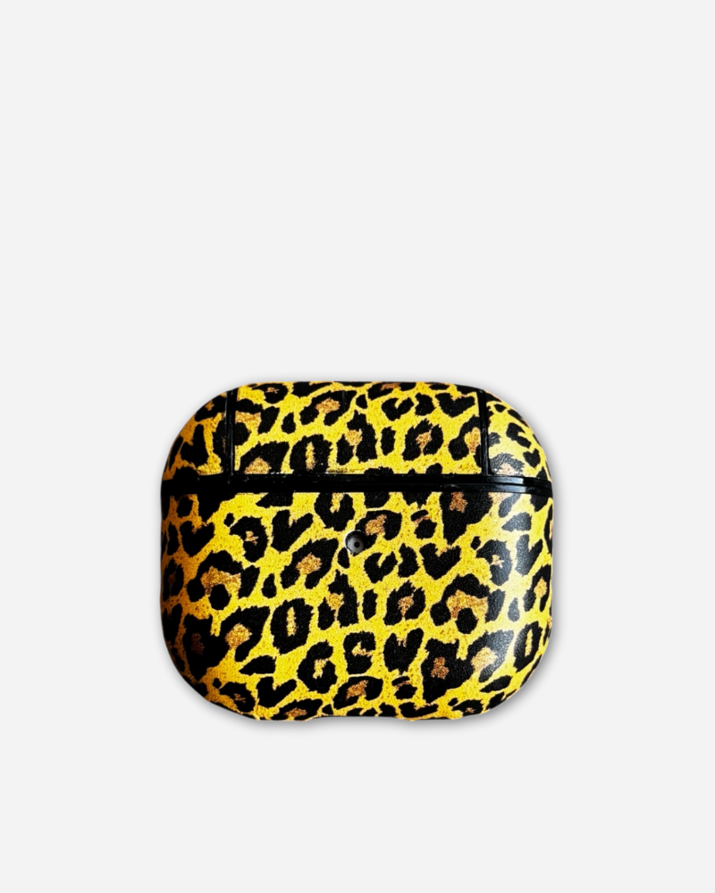 Deri Airpods Kılıfı - Leopar 03