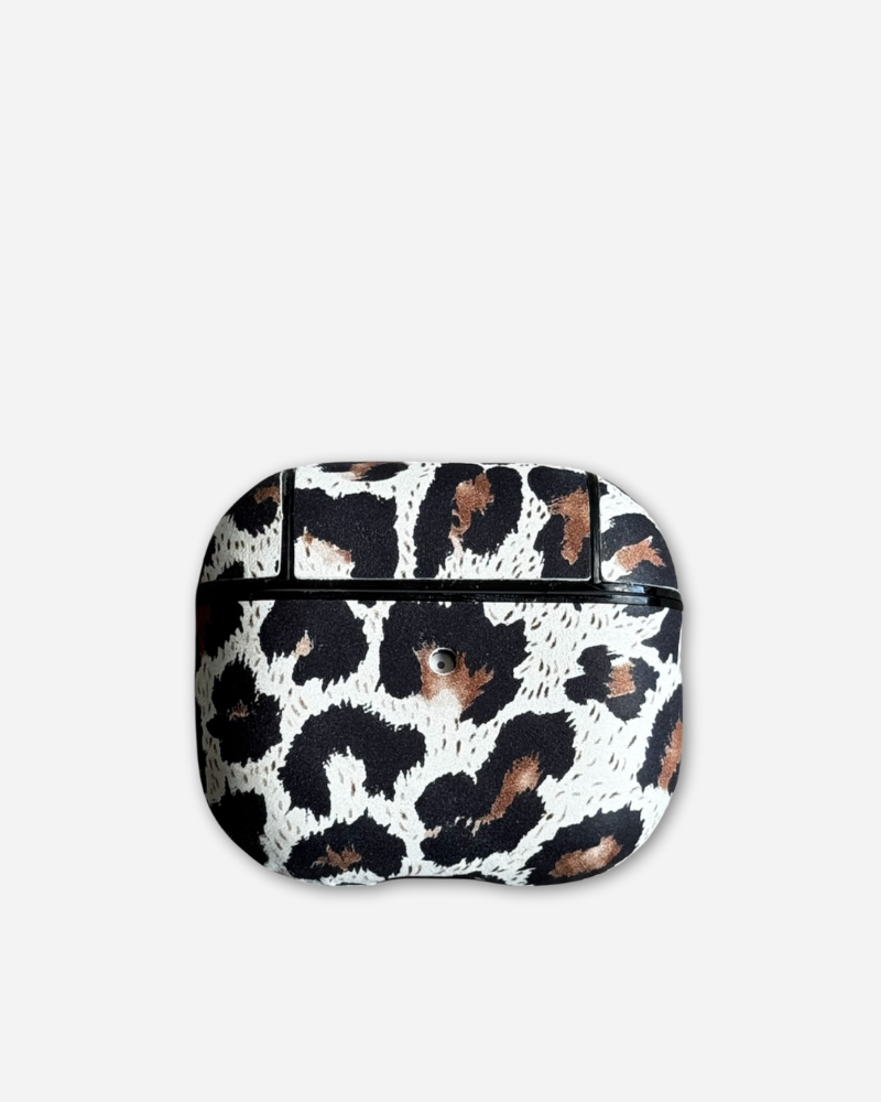 Deri Airpods Kılıfı - Leopar 04