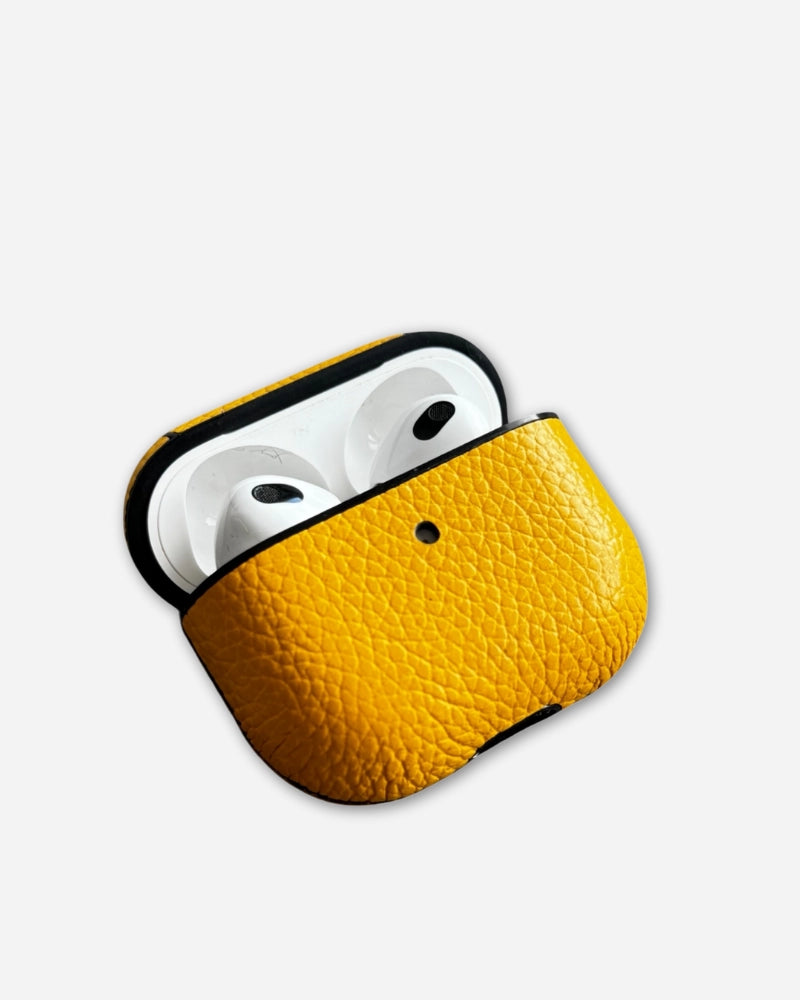 Deri Airpods Kılıfı - Sarı Togo