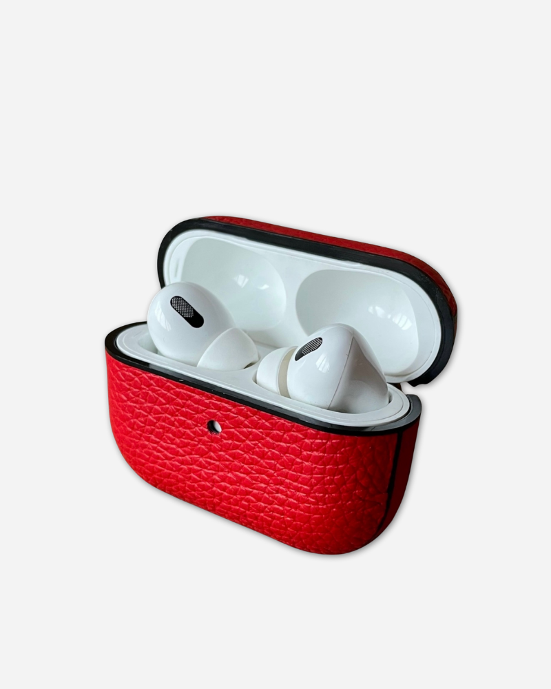 Deri Airpods Kılıfı - Togo Kırmızı