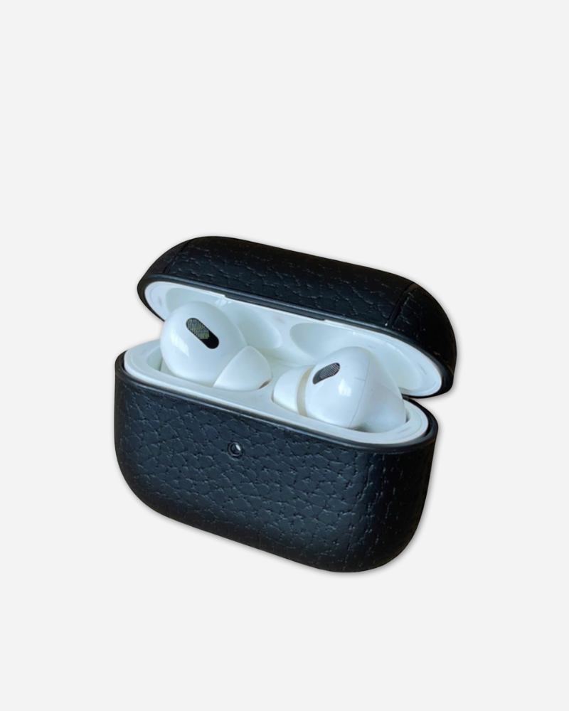 Deri Airpods Kılıfı - Togo Siyah