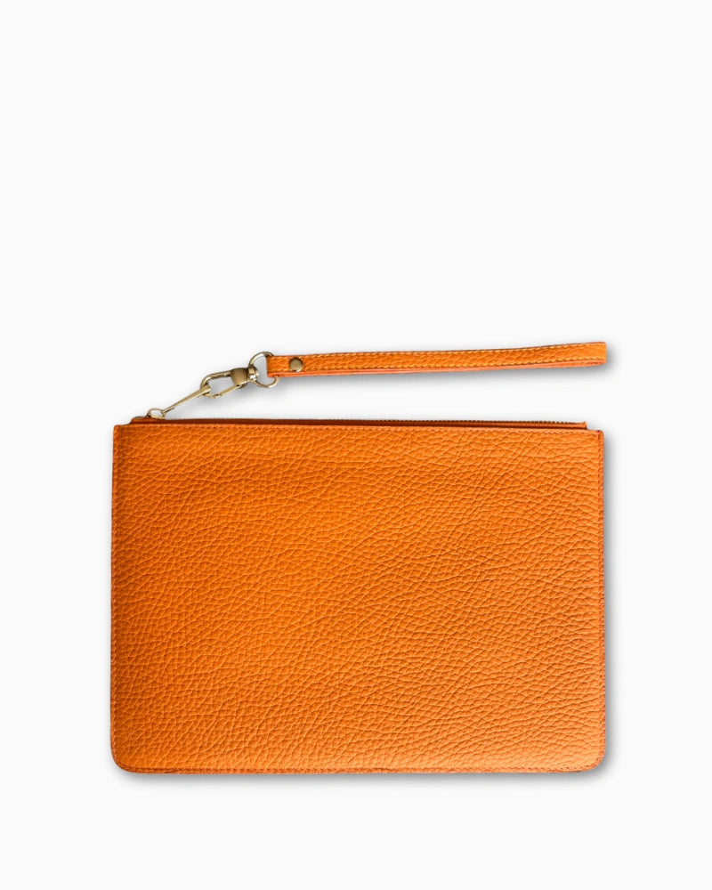 Deri Clutch Turuncu Flotur