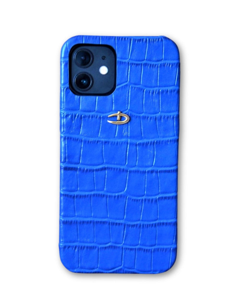 Emerald Serisi Croco iPhone Kılıfı - Mavi