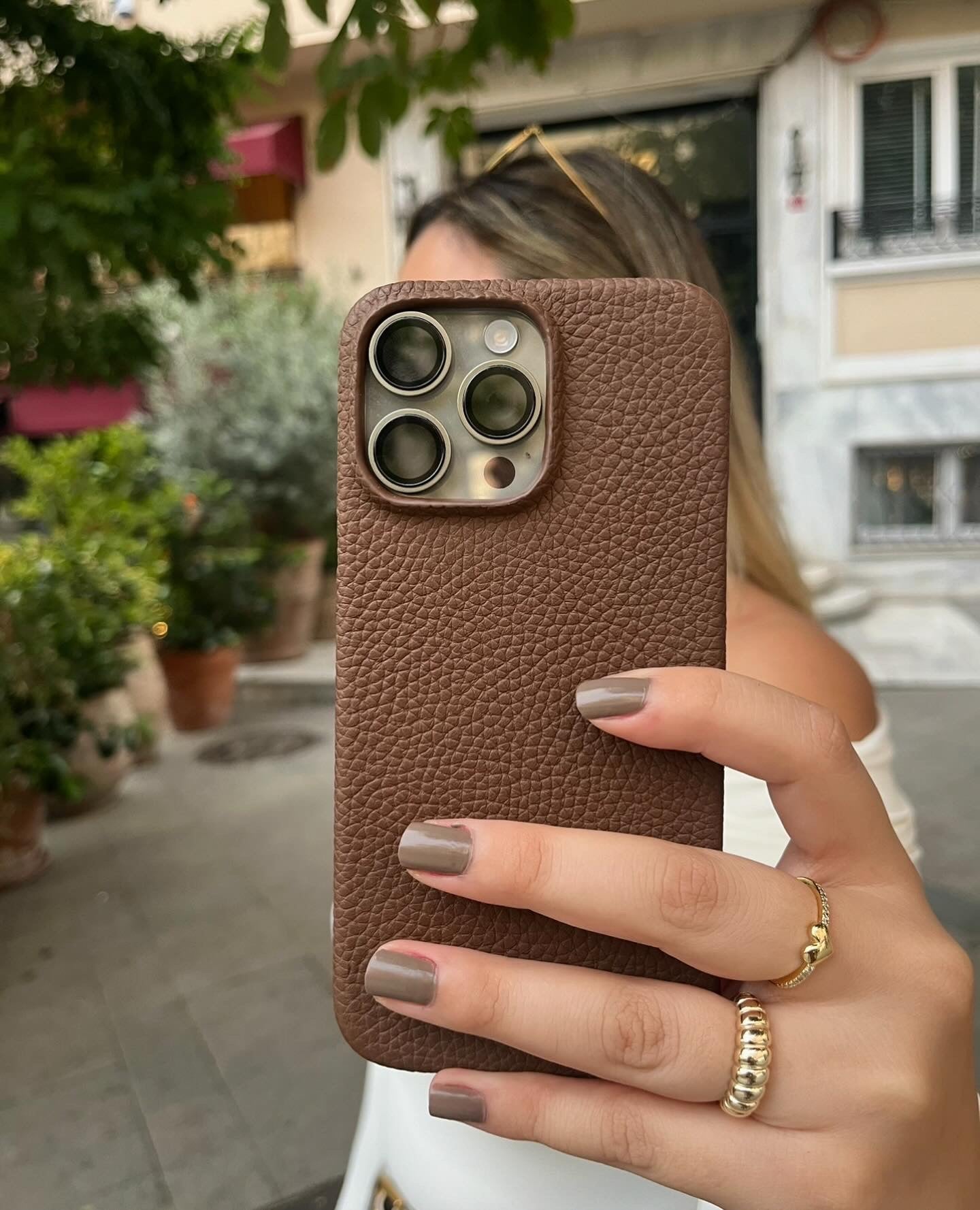 Togo Deri Telefon Kılıfı-Çikolata