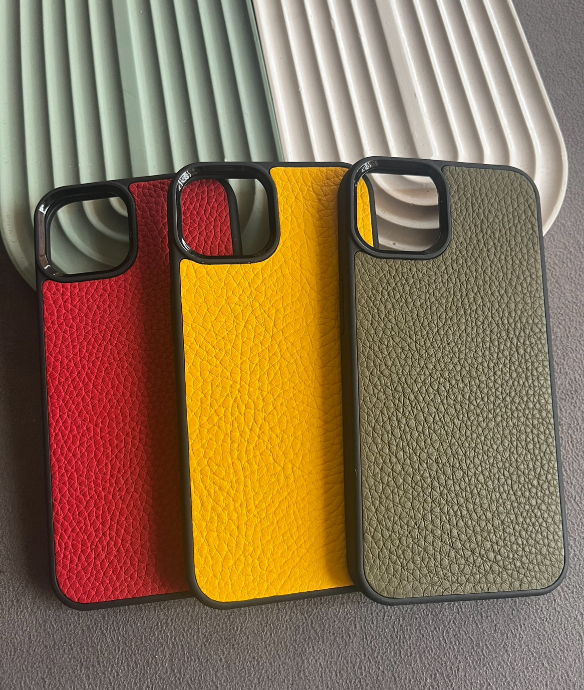Flotur Deri Telefon Kılıf-olive