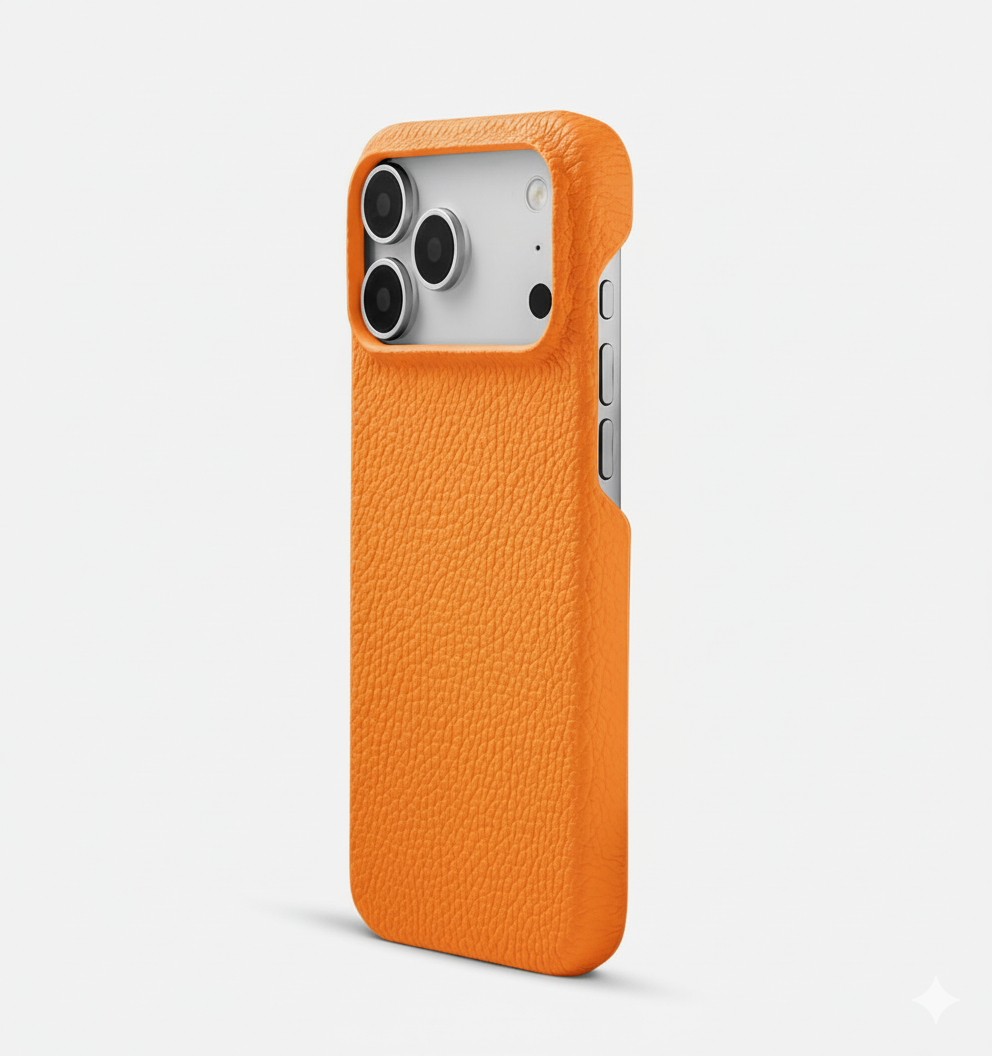 Deri iPhone Kılıfı - Portakal Togo