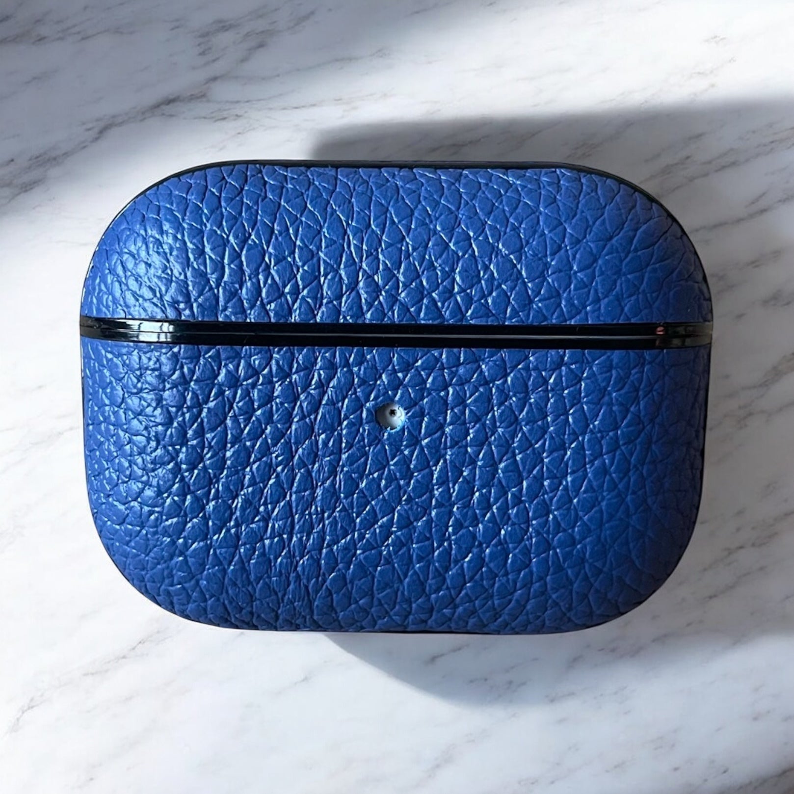 Deri airpods kılıfı - Togo mavi